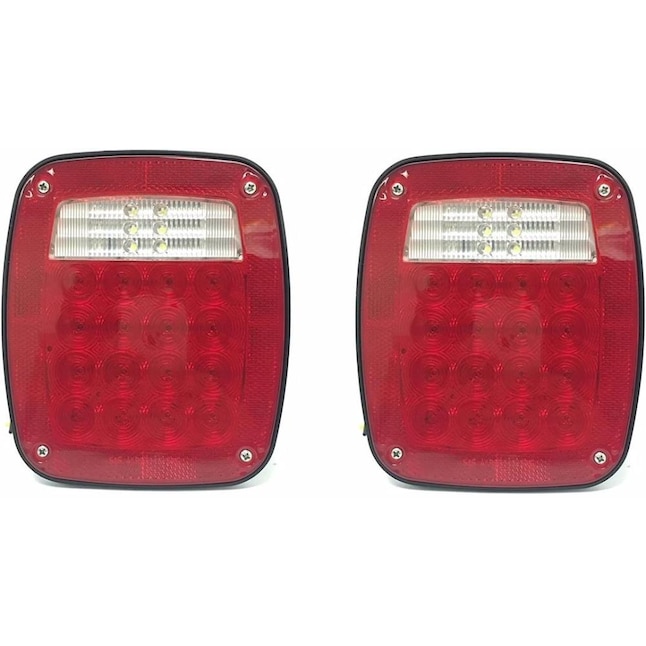Flatbed For Truck Vans Boat Jeep MaxxHaul 80685 Universal Square 12V Combination 38 LED Signal Tail Light Trailer RV 2 Pack SUV Regular 