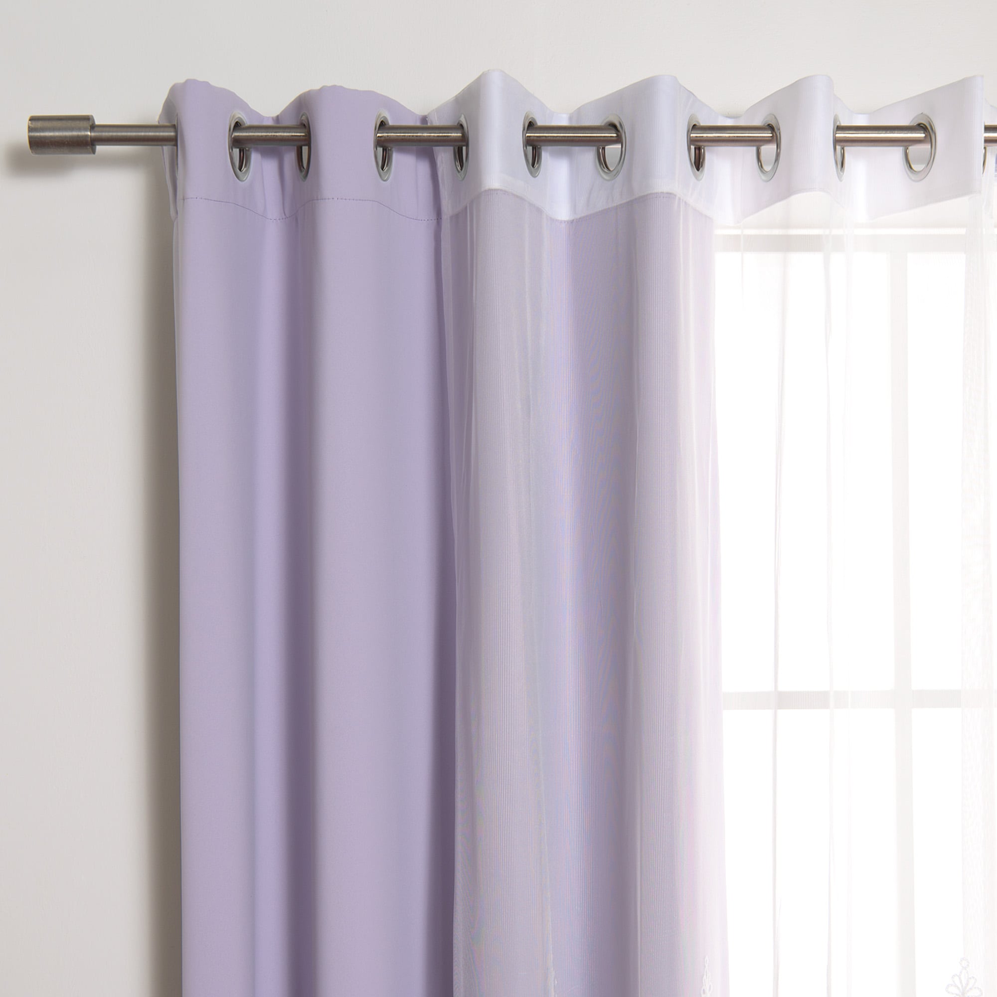 Best Home Fashion MM-TRELLIS-96-LILAC curtains - View #2