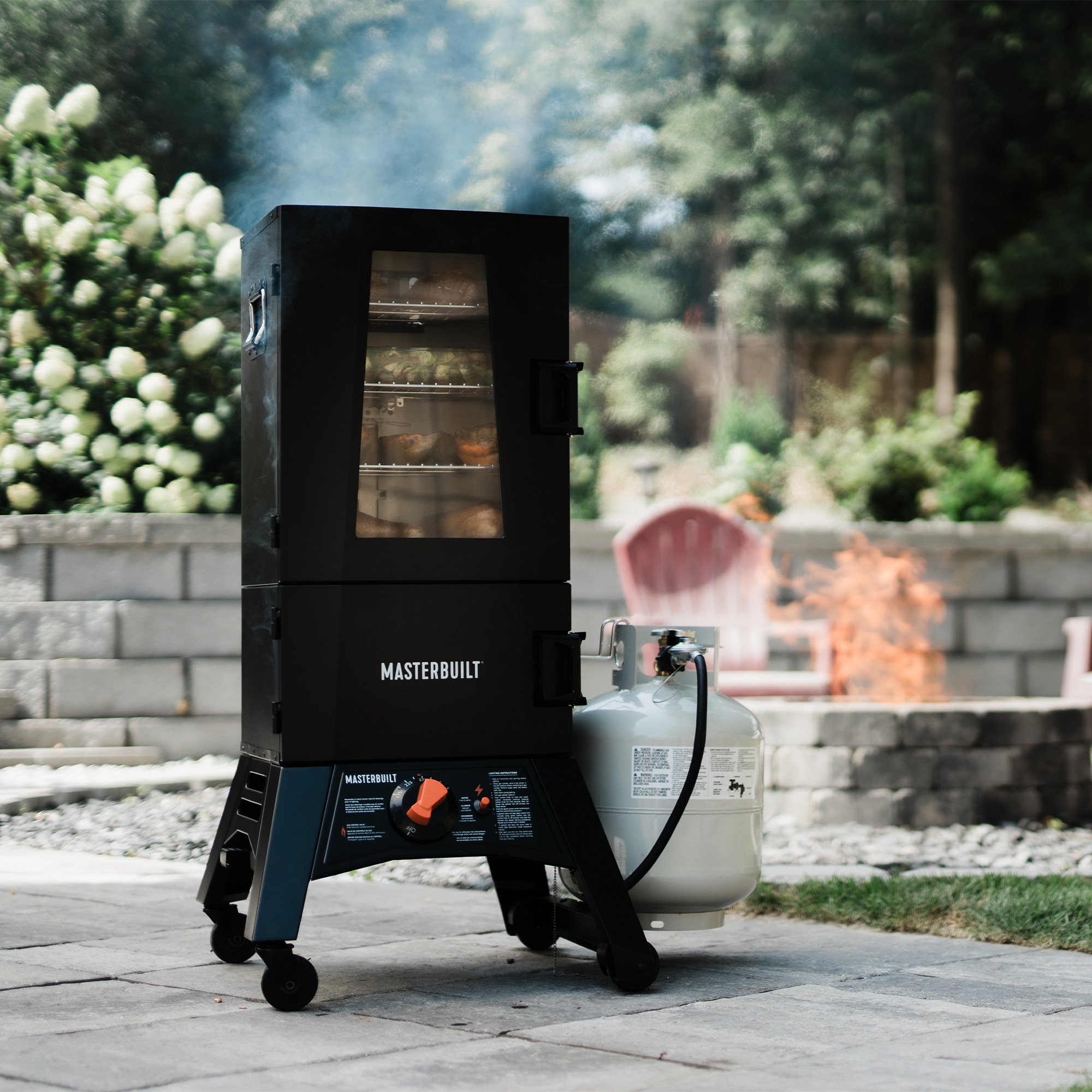 Masterbuilt 30 in. Dual Fuel Propane Gas and Charcoal Smoker in
