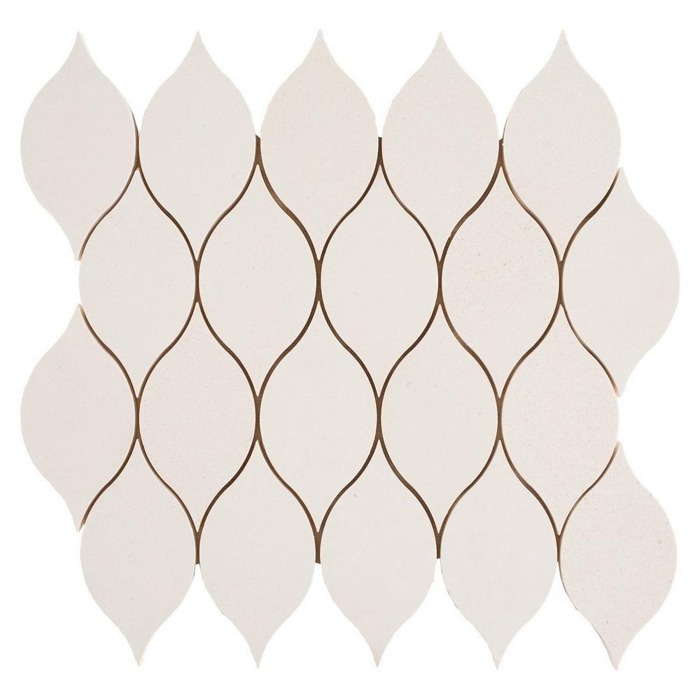 Satori 1002-0054-0 Multi 11-in x 13-in Honed Natural stone Stone look Arabesque Mosaic Floor and Wall Tile ( 1-sq ft Piece