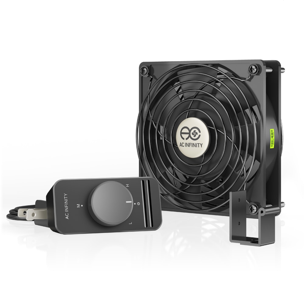 AC Infinity AI-120SCX AXIAL S1225 2.56-in Indoor Black Wall Mounted Fan