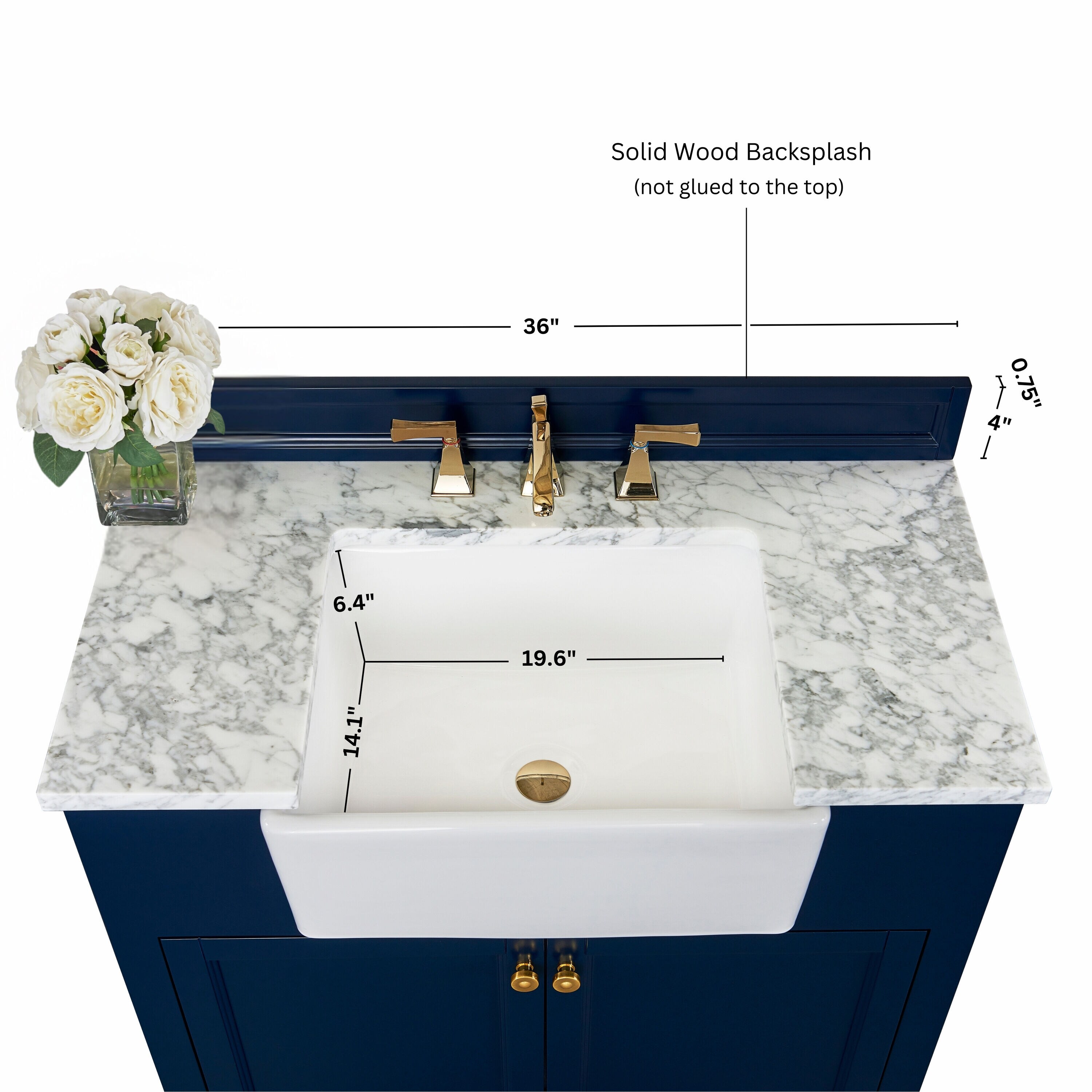 Ancerre Designs VTSADELINE36HBCWGD Bath-Vanity-Combo - View #5