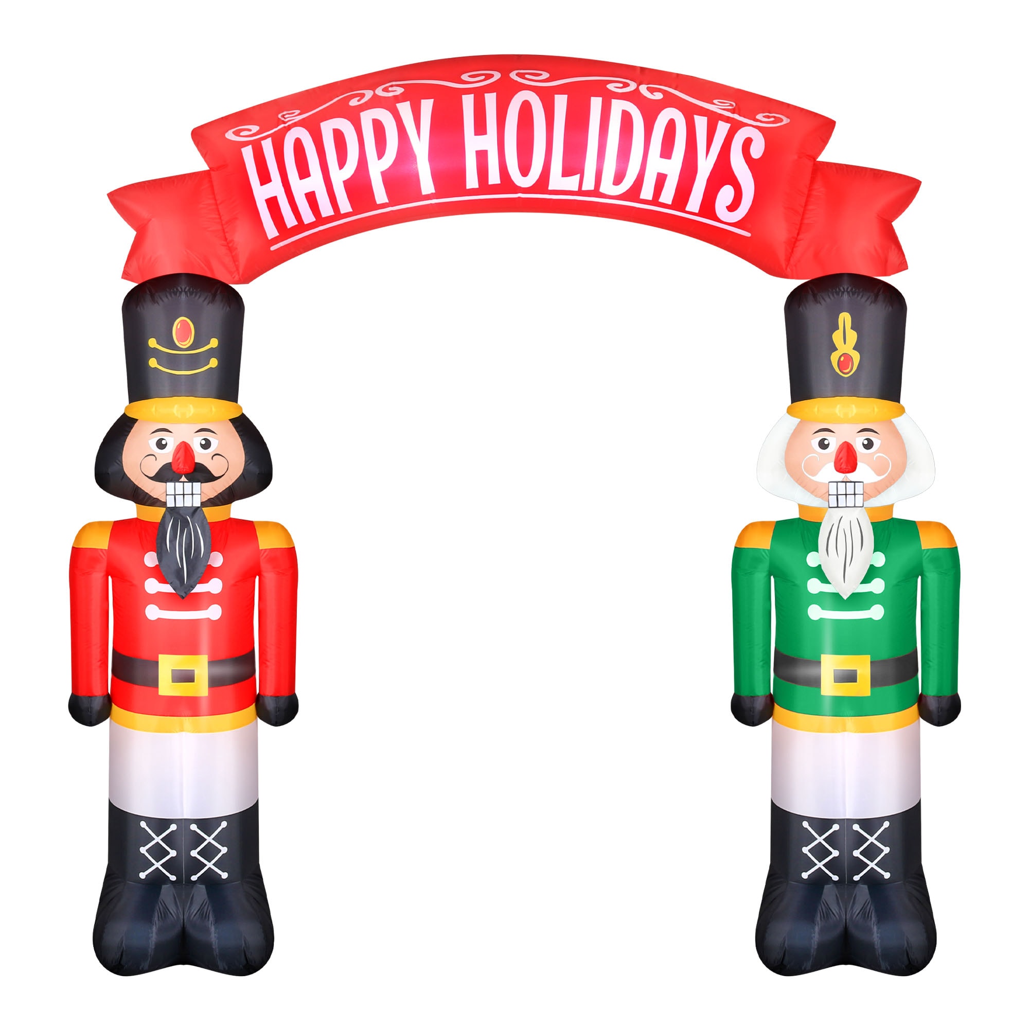 Airflowz OC-04854 8-Feet Lighted Nutcracker Christmas Inflatable Archway
