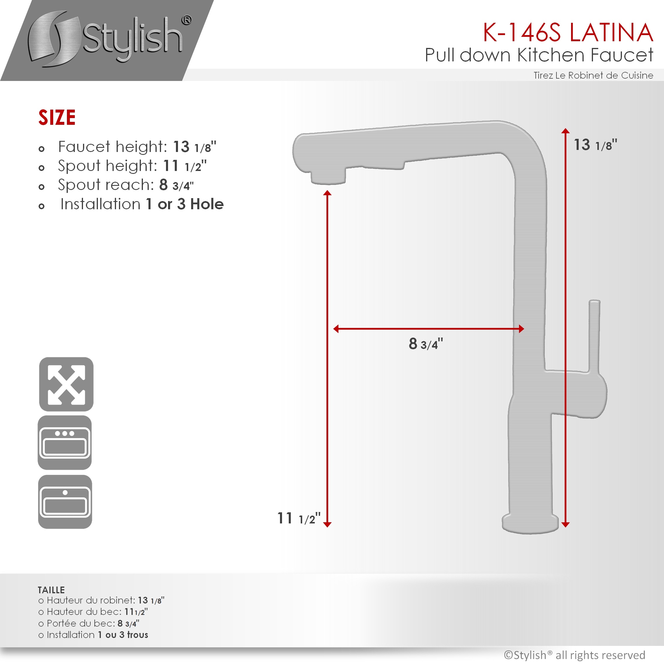 Stylish K-146S Kitchen-Faucets - View #4