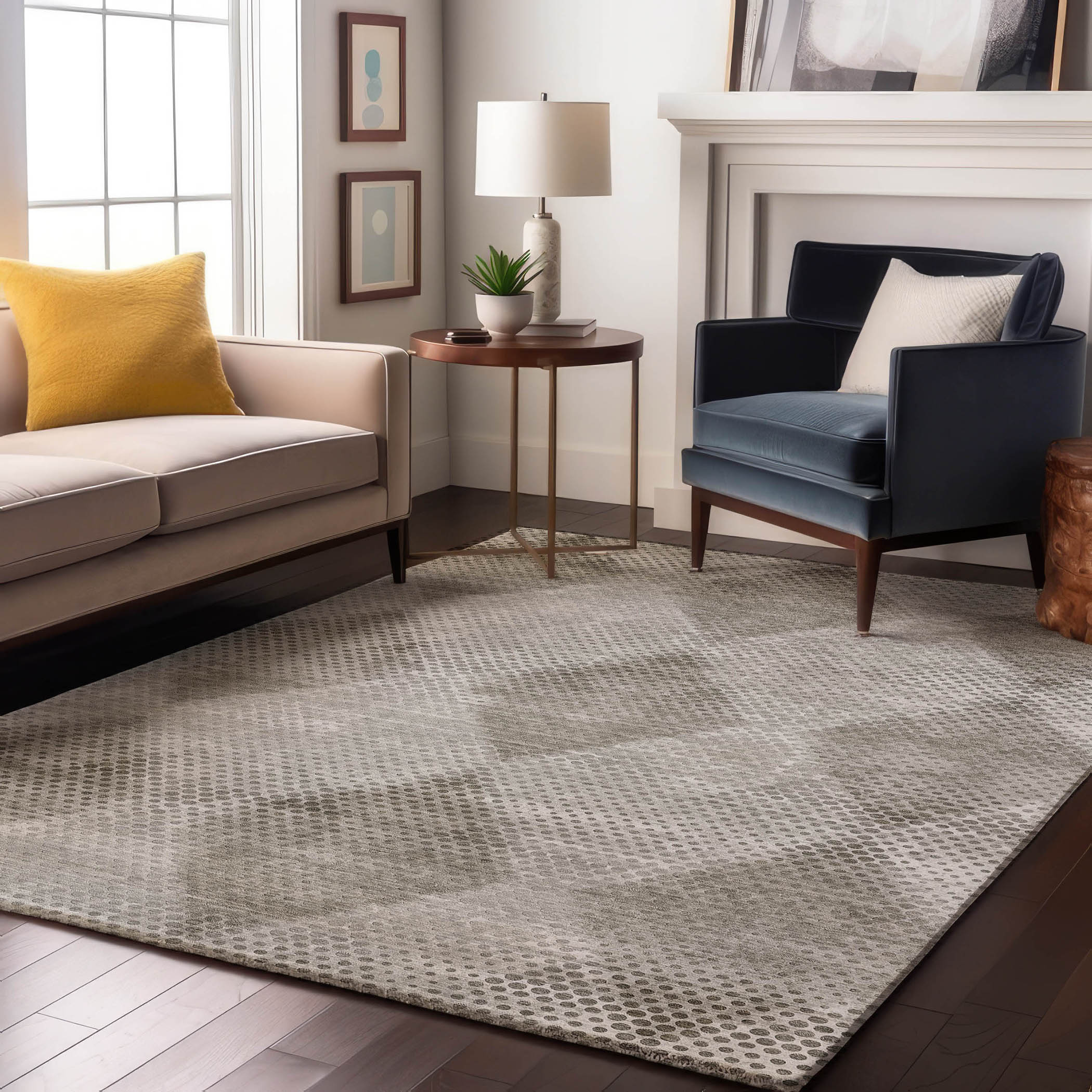 Addison Rugs AMF556TE30X46 Mayfield AMF556TE 2 x 3 (ft) Loomed Polyester Teal Rectangular Indoor Geometric Machine washable Area rug