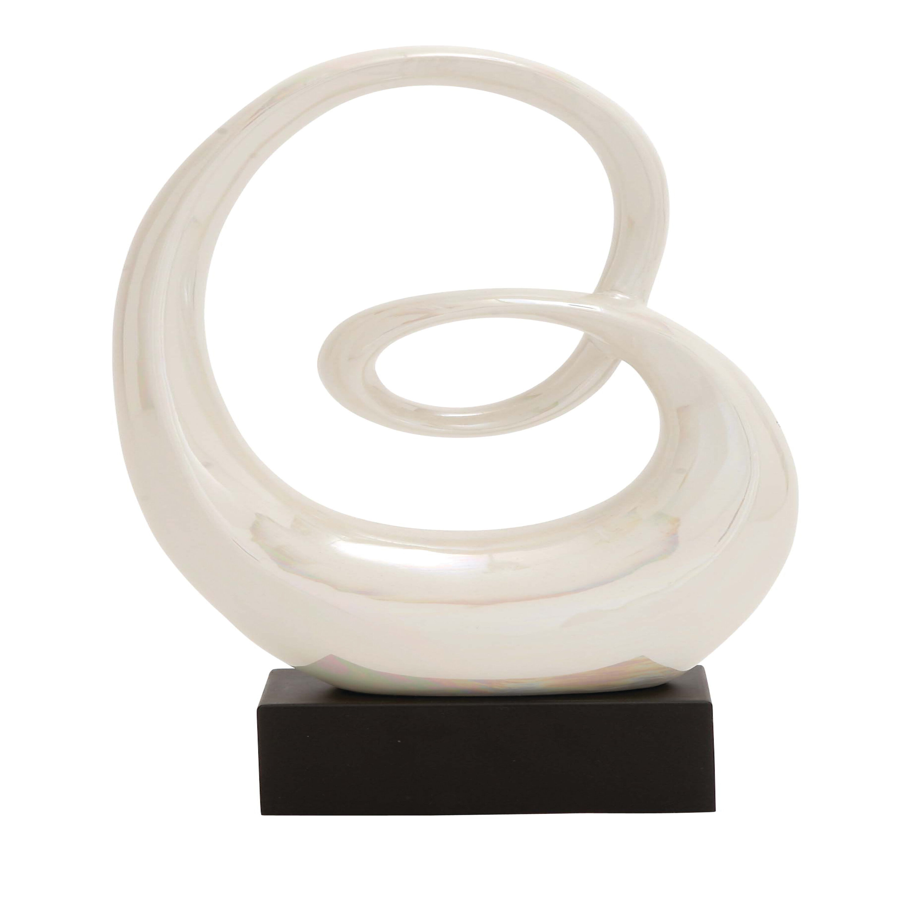 Grayson Lane 96717 White Ceramic Modern Sculpture