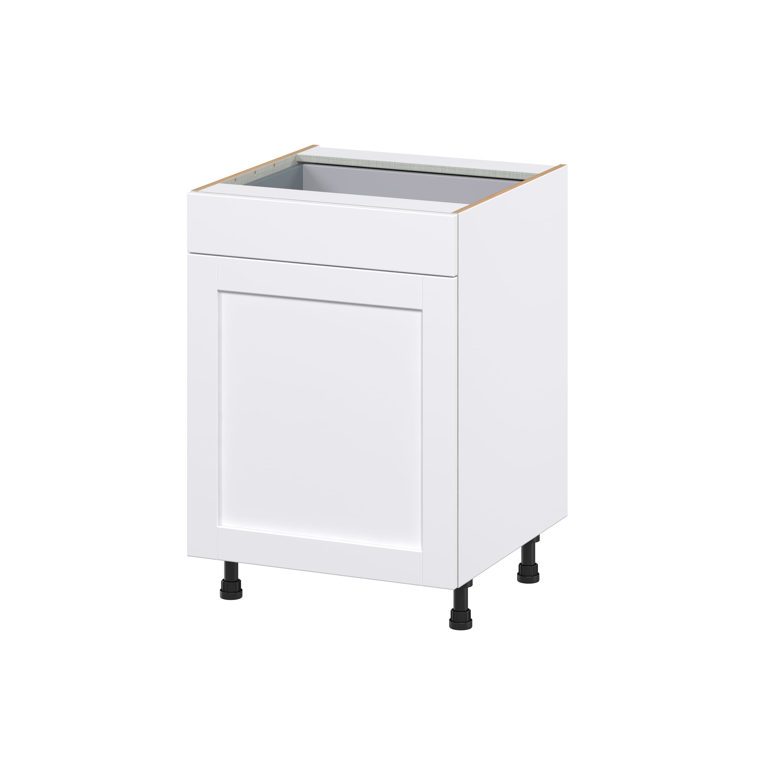 Hugo&Borg Rosemont 24-in W x 34.5-in H x 24-in D Glacier White 2-Drawers Pull-out Cabinet Base Fully Assembled Cabinet (Recessed Panel Style)