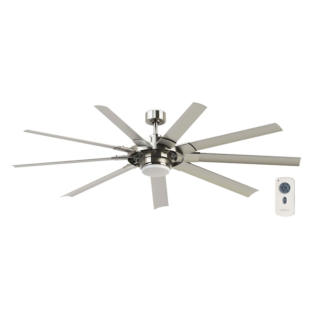 Fanimation Studio Collection Slinger V2 72 In Brushed Nickel Color Changing Led Indoor Outdoor Ceiling Fan With Light Kit Remote 9 Blade The Fans Department At Com - Home Decorators Collection Trudeau 60 In Led Espresso Bronze Ceiling Fan