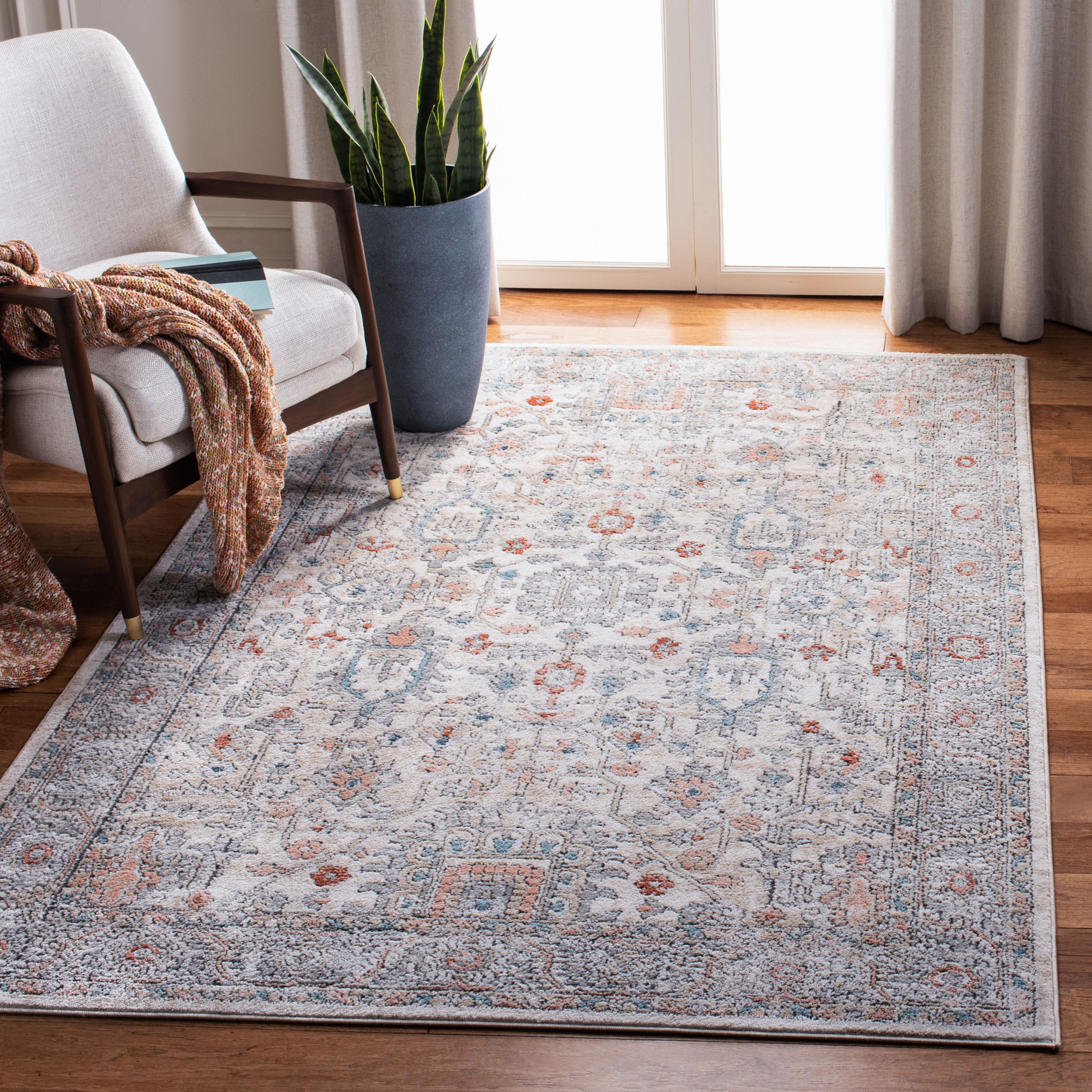 Safavieh ORE877F-9 Oregon Philo 9 x 12 (ft) Loomed Polypropylene Gray/Ivory Rectangular Indoor Distressed/Overdyed Area rug