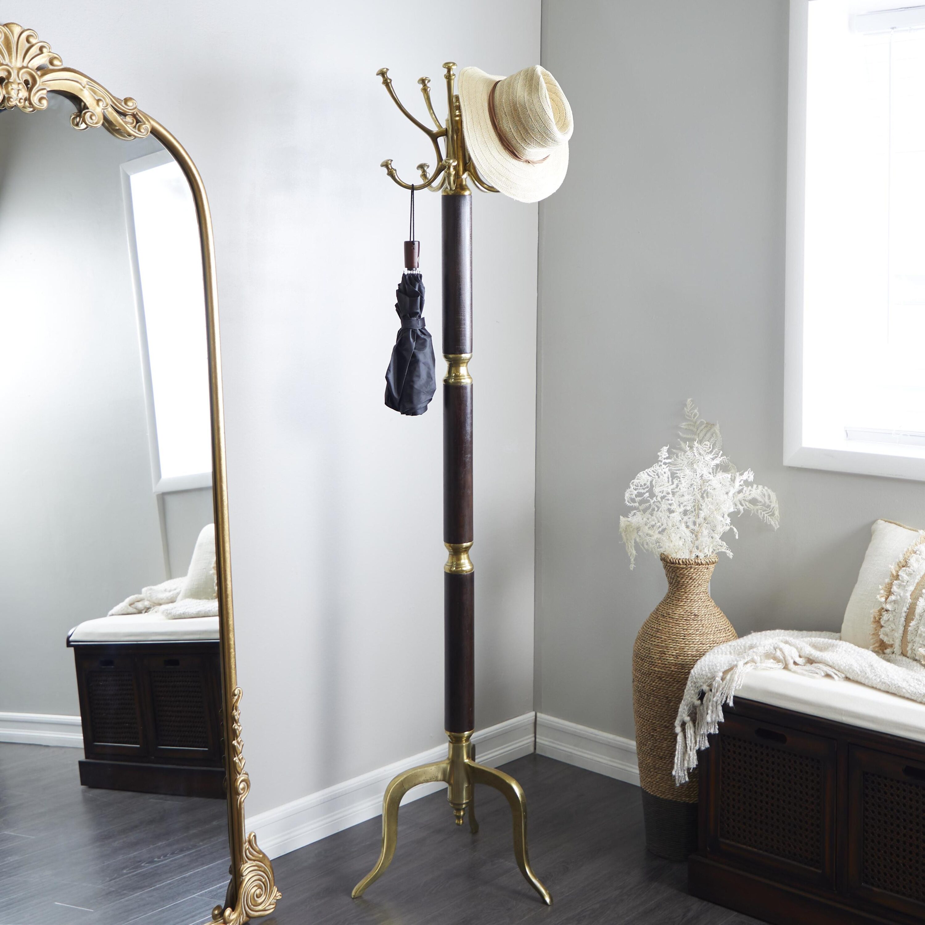 Grayson Lane 29226 Gold Aluminum 8 -Hook Coat rack