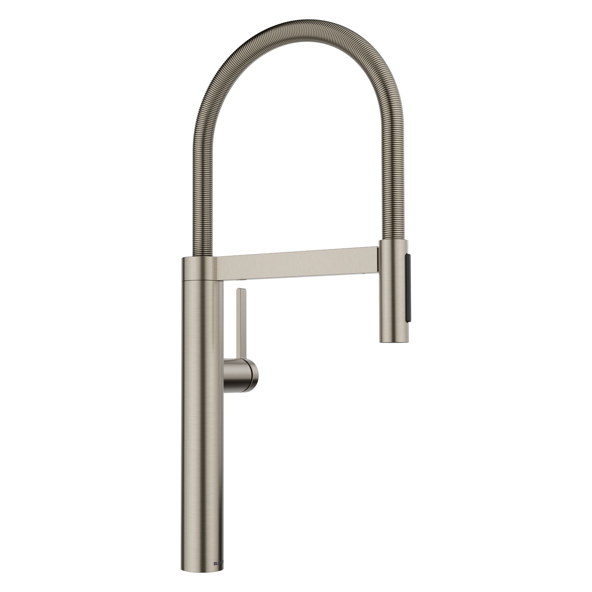 Blanco 443252 Satin Platinum Single Handle Deck-mount Pull-down Kitchen Faucet with Sprayer