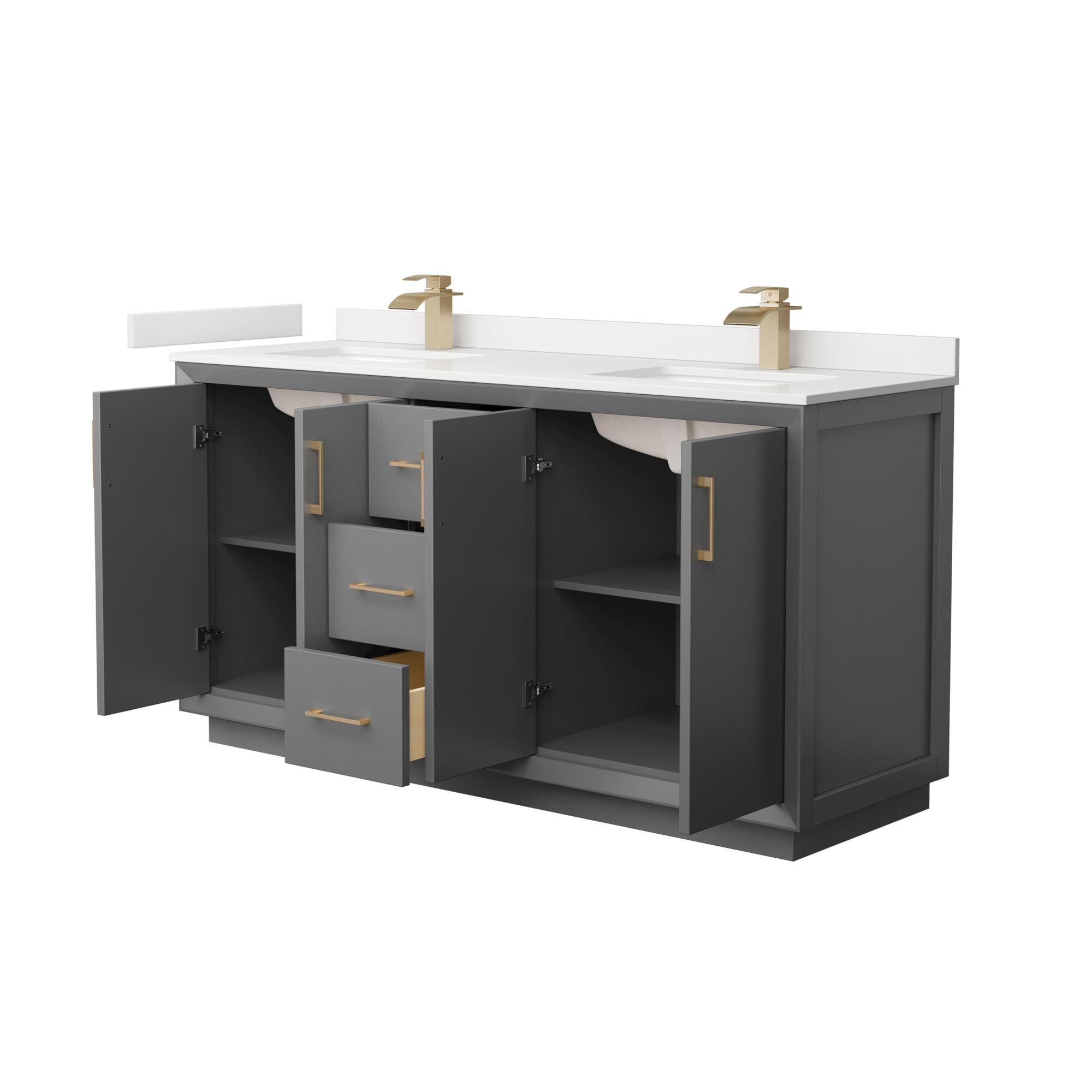 Wyndham Collection WCF414166DGZWQUNSMXX Bath-Vanity-Combo - View #2