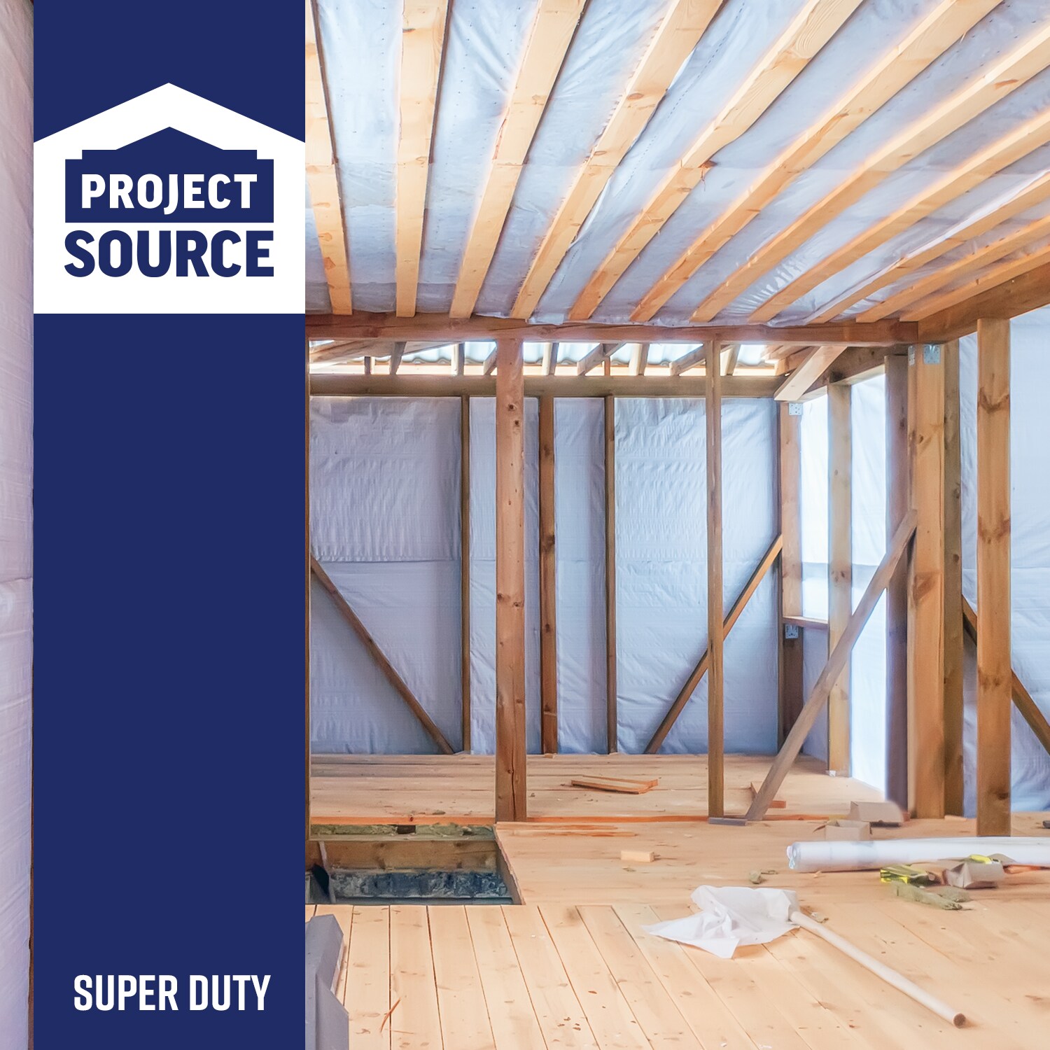 Project Source 20-ft x 100-ft Black 6-mil Professional Construction Film