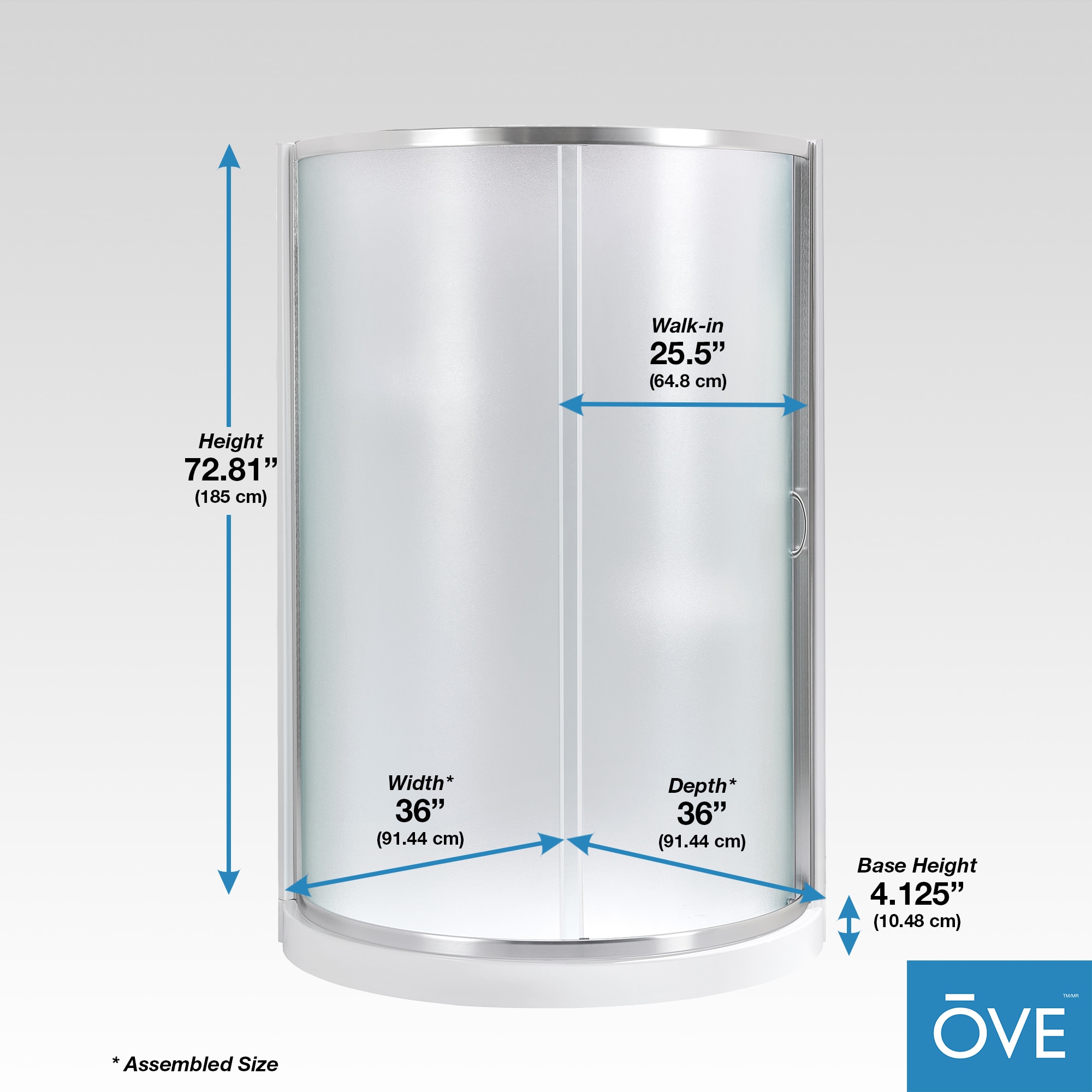 OVE Decors 15SKA-BREF36-SAT Alcove-Shower-Kit - View #10