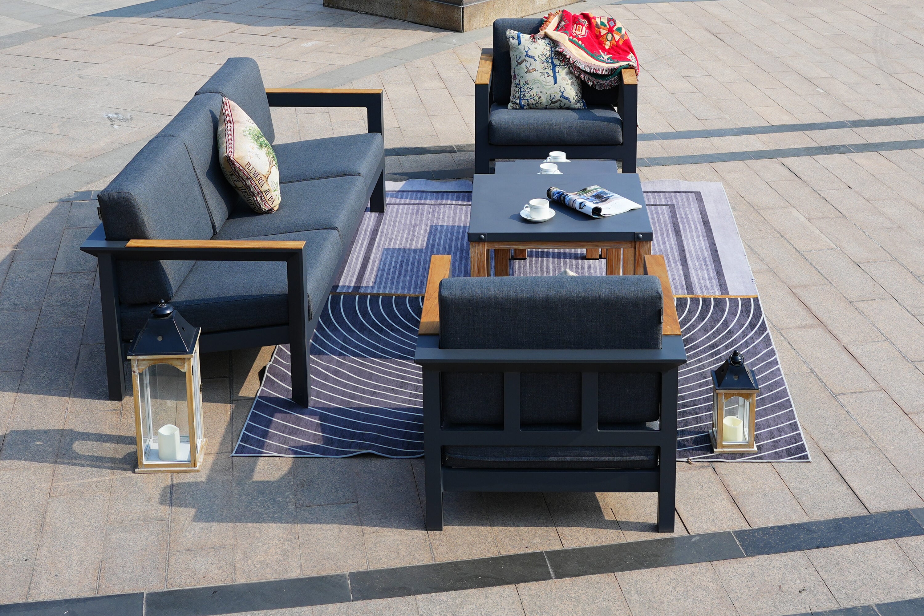 Moda Furnishings MOS-2326A-41T-GR Patio-Conversation-Sets - View #3