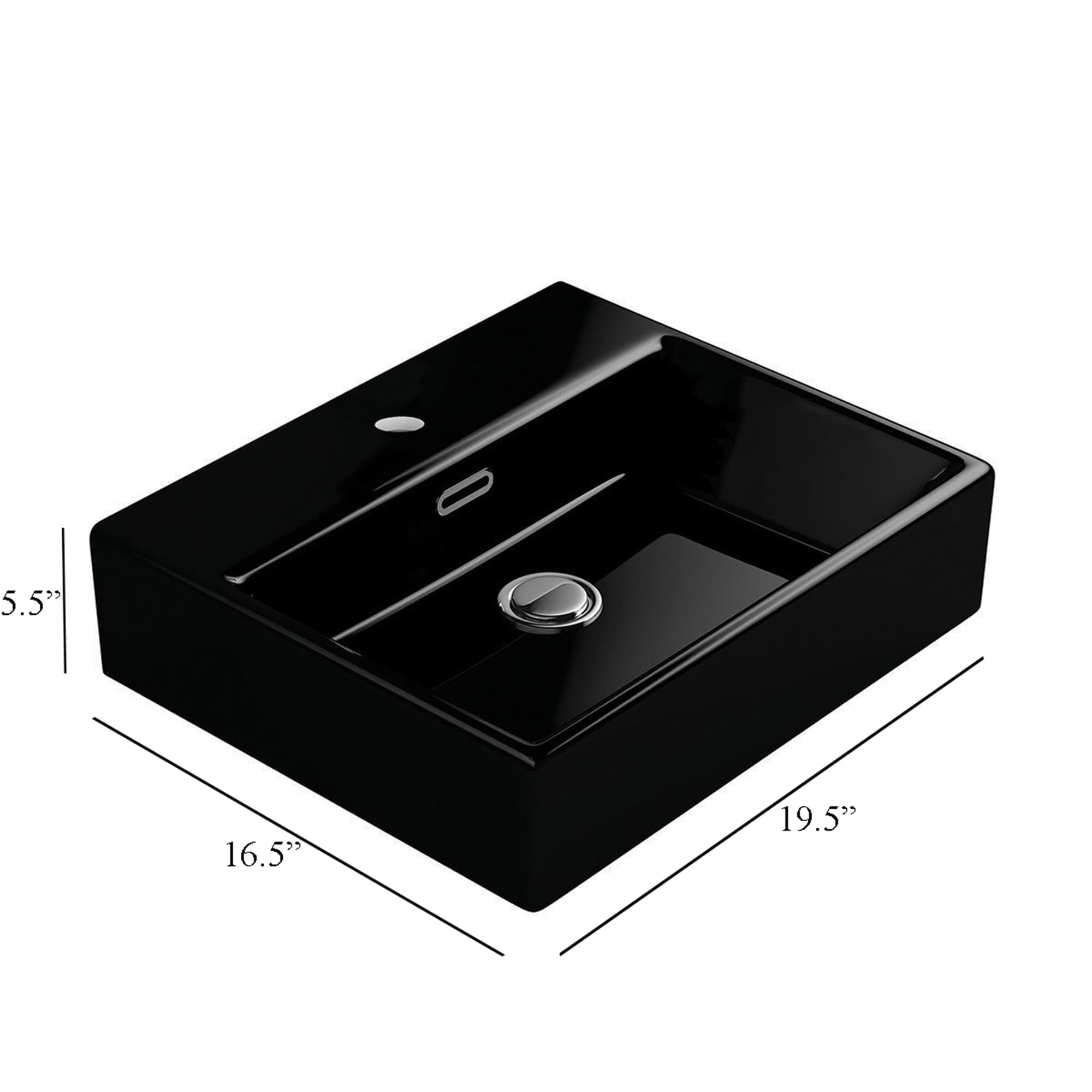 WS Bath Collections QUATTRO 50.01 BM Bath-Sink - View #7