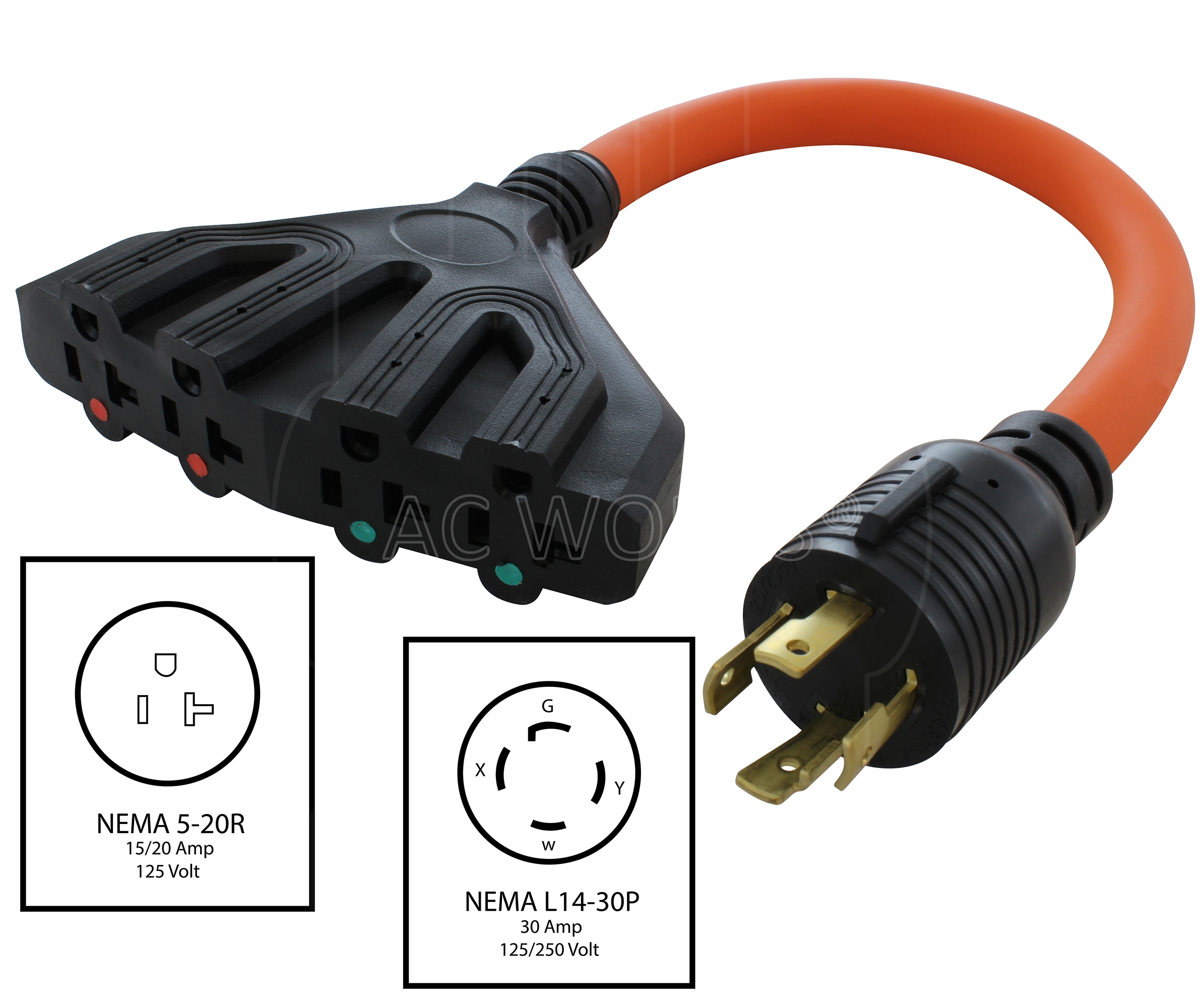 AC WORKS L1430F520-018 Power-Outlet-Taps - View #2