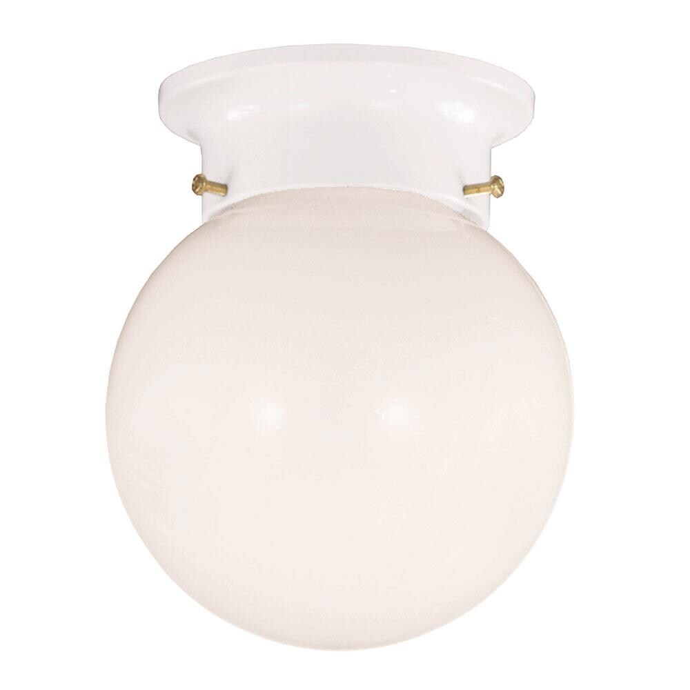 1-Light White Flush Mount Light at Lowes.com