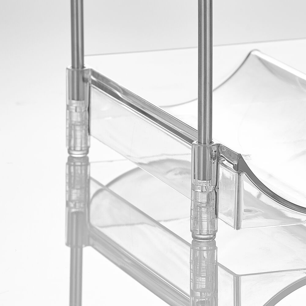 Nate Home by Nate Berkus 2-Tier Sliding Drawer Organizers, Clear/Steel