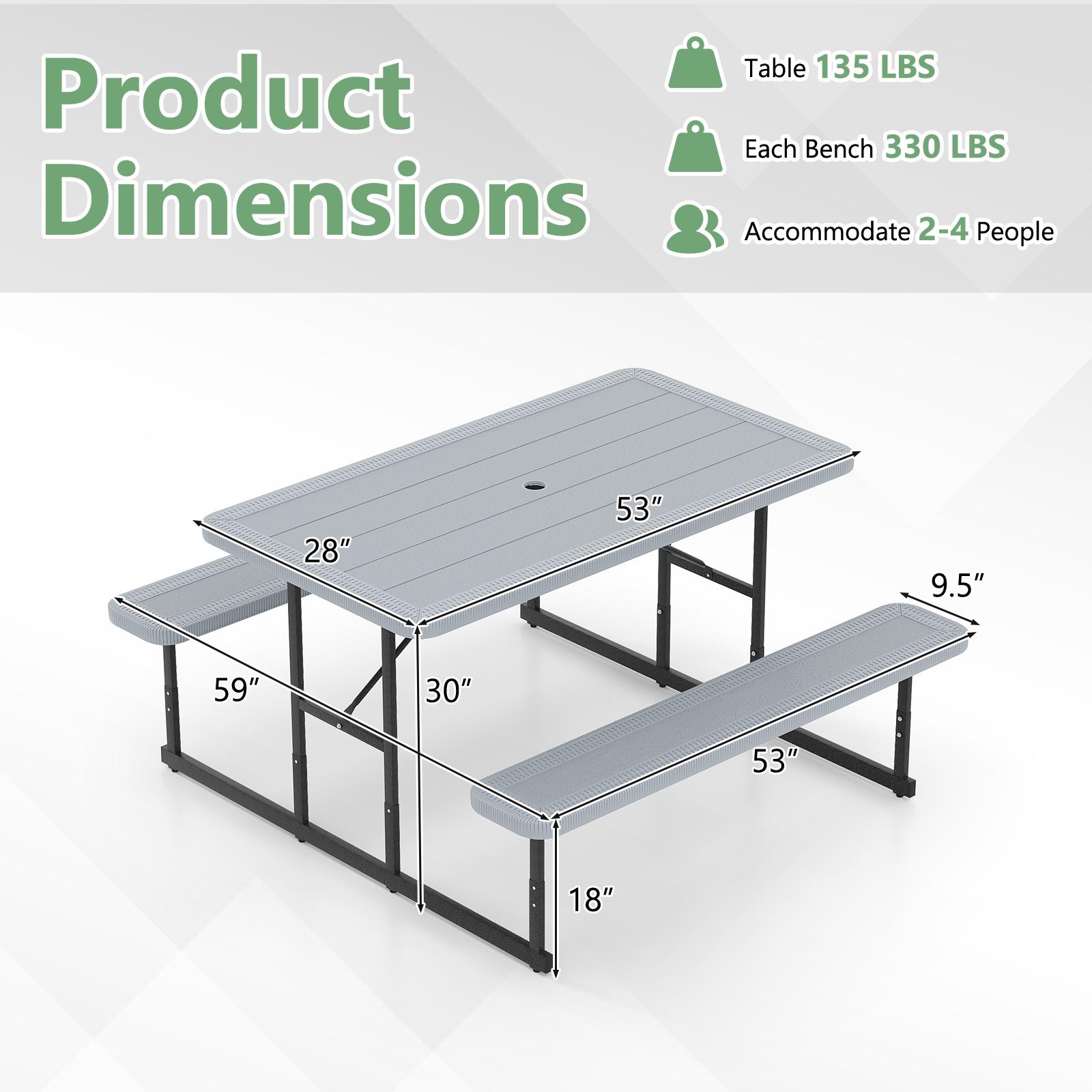 BABOOM BMMP-2108GR Picnic-Tables - View #4
