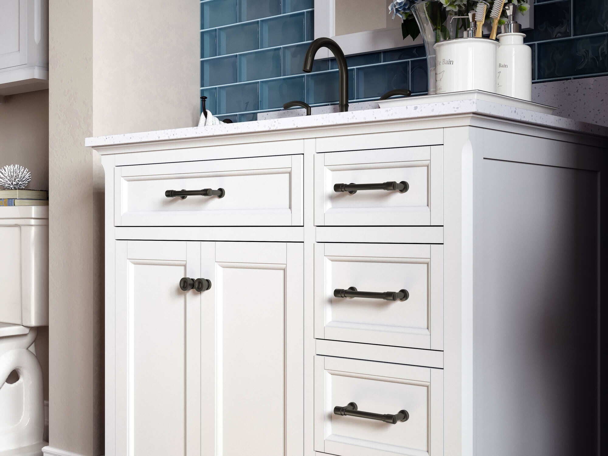 allen + roth 2026HW-100-MB Cabinet-Pulls - View #3