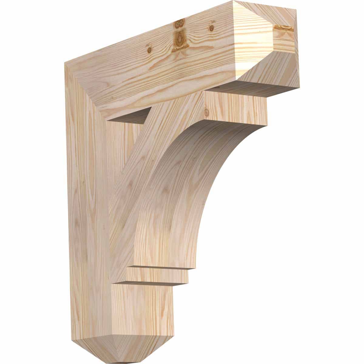 Ekena Millwork BKT06X24X24IMP04SDF Imperial craftsman smooth 5-1/2-in x 24-in x 24-in Douglas fir Brown Wood Standard bracket