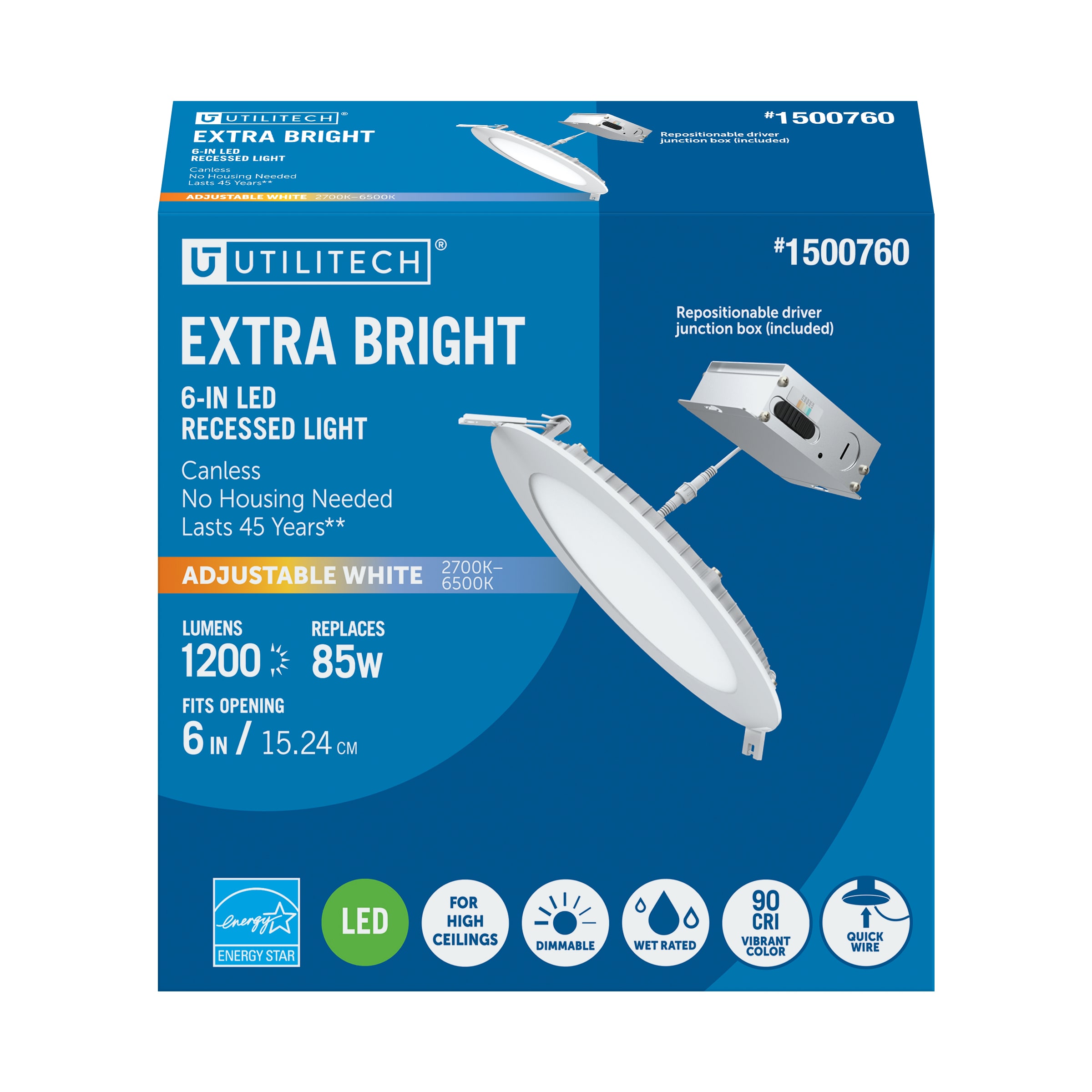 Utilitech LLEDR6XT/HO/5CCT Led-Retrofit-Downlight - View #3