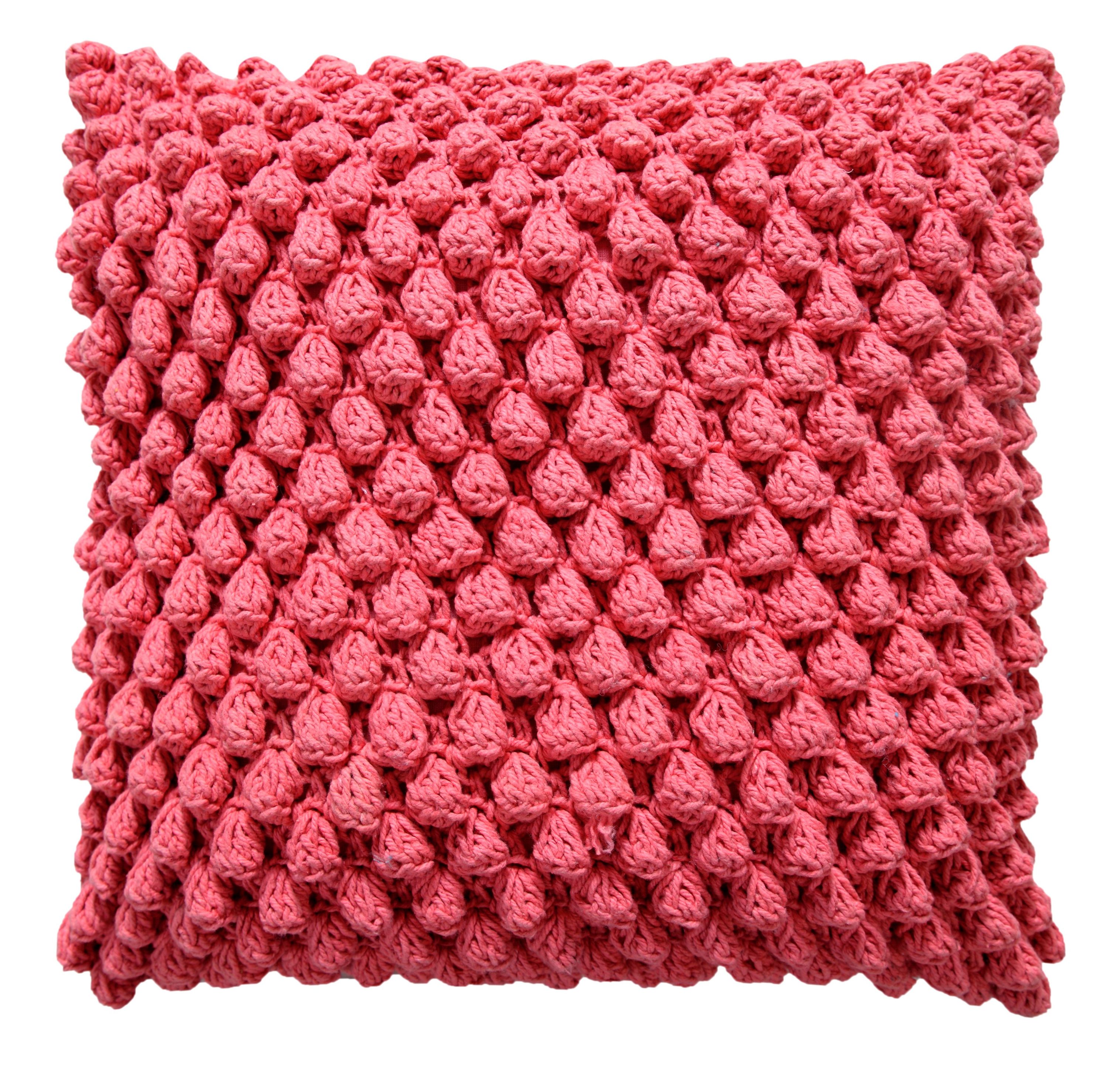 AANNY Designs PFBO010 Orbit 18-in x 18-in Coral Square Indoor Decorative Pillow