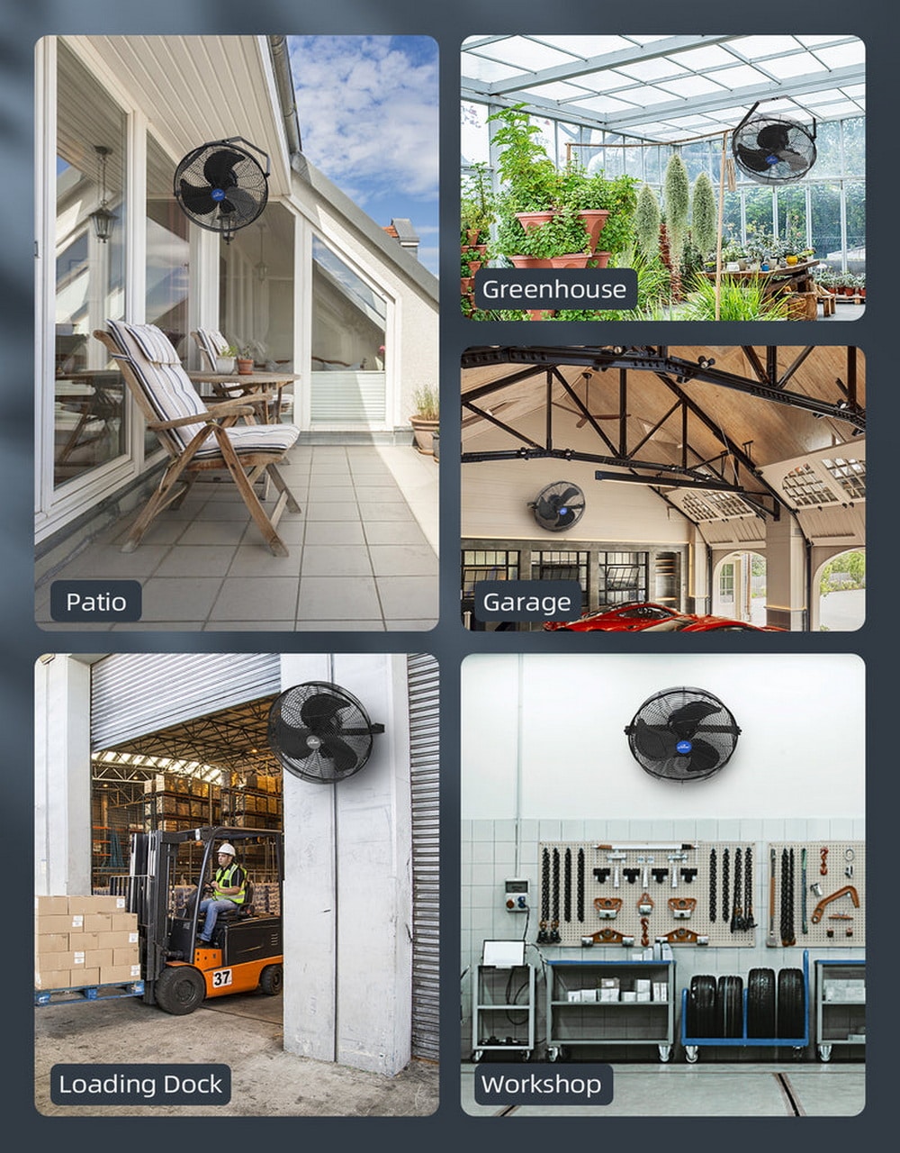 iLIVING ILG8E14-15 Wall-Mounted-Fans - View #8