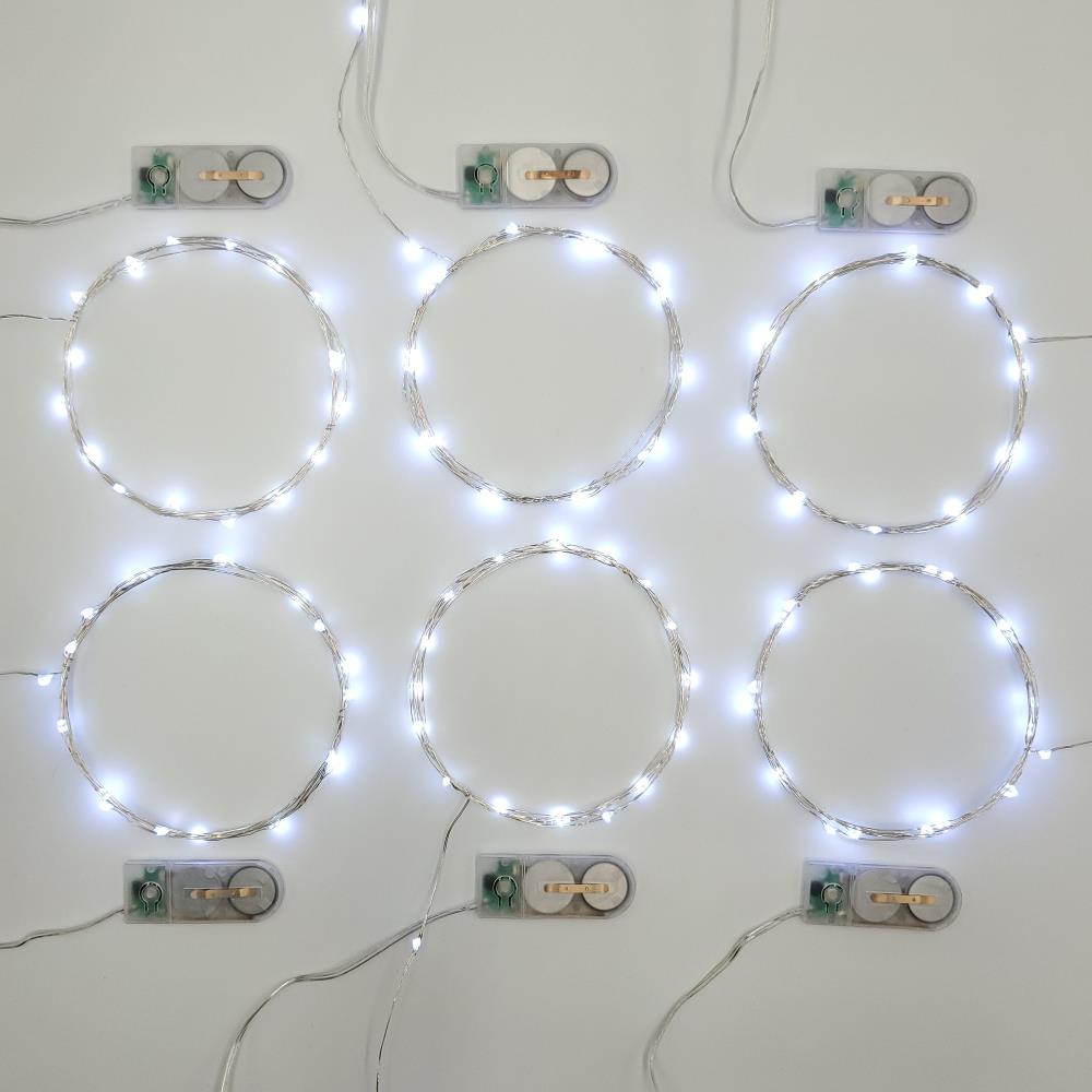 LumaBase Battery Operated LED Fairy String Lights - Cool White (Set of 6) Indoor  Accent Lamp in the Novelty Lights department at