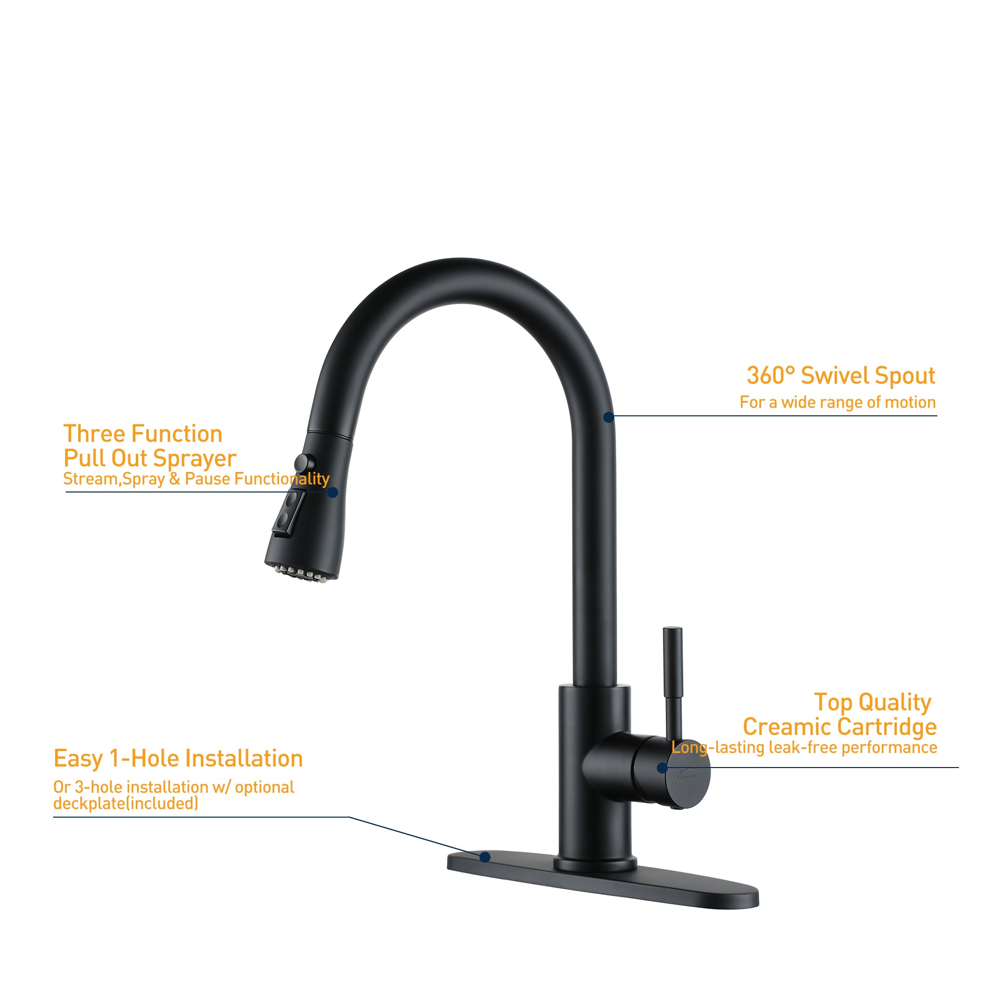 Boyel Living BL-PB1020Y-MB Kitchen-Faucets - View #6