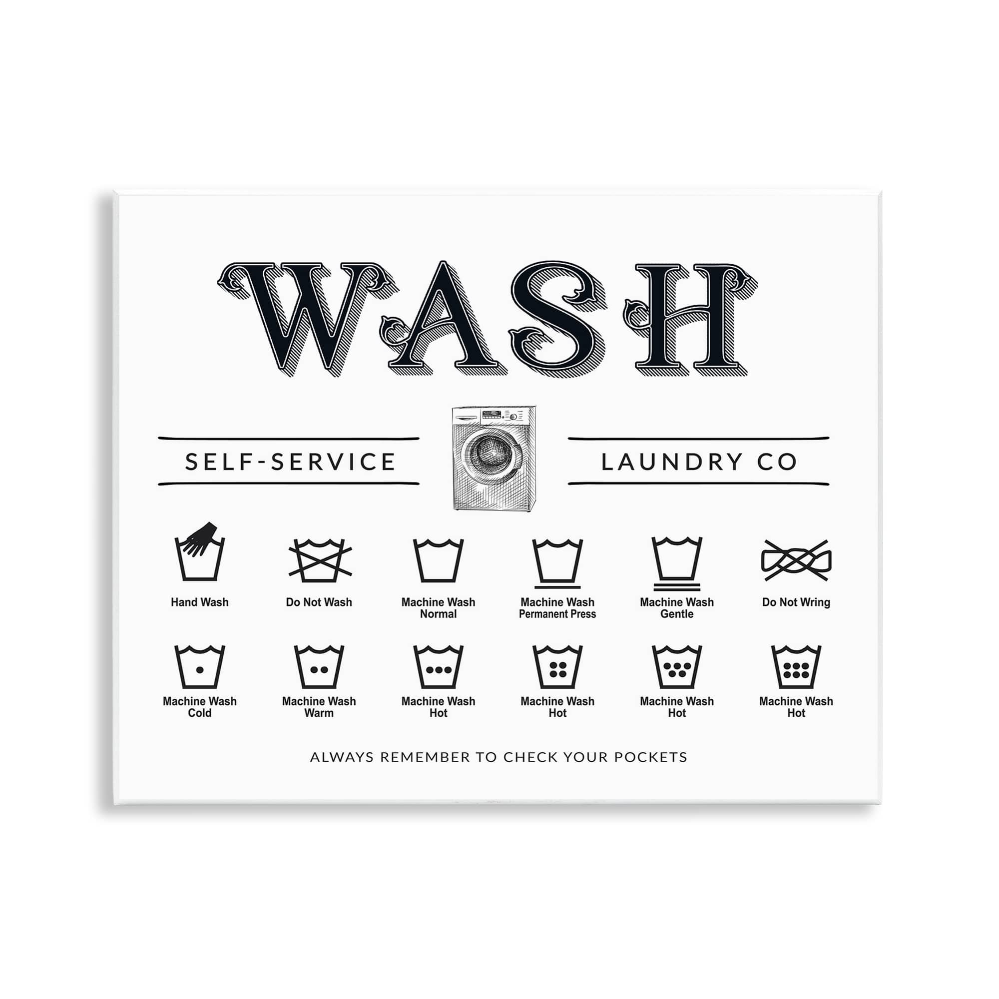 Stupell Industries Wash Cycles Instructions Wall Plaque Art 14 x 11