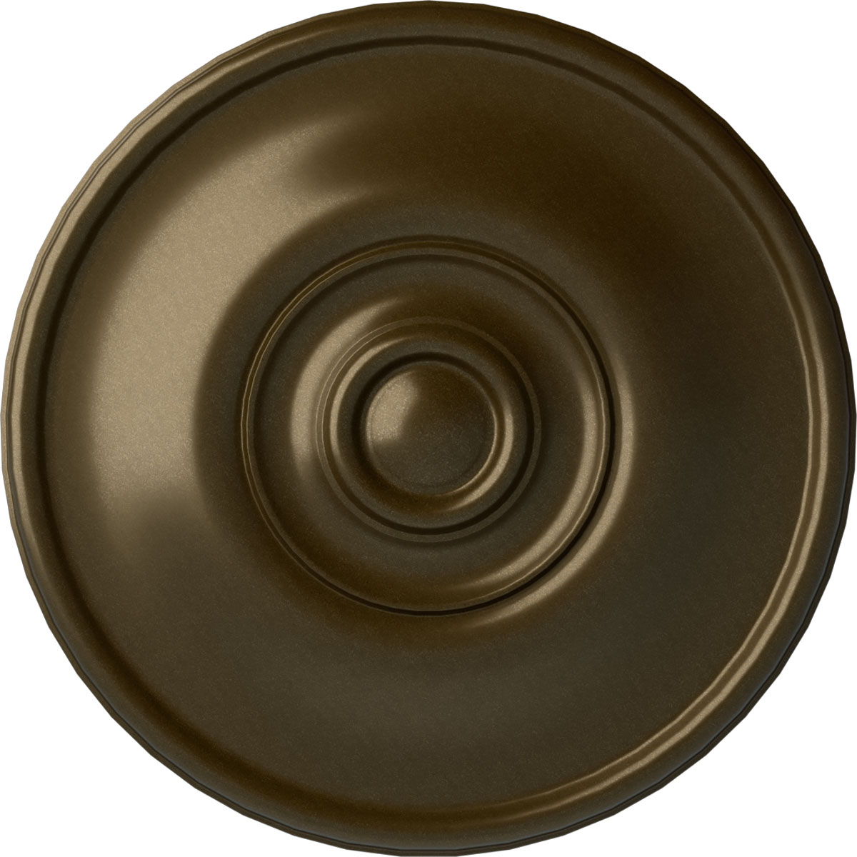 Ekena Millwork CM12JEBRS Jefferson 11.75-in W x 11.75-in L Painted Brass Polyurethane Whole Ceiling Medallion