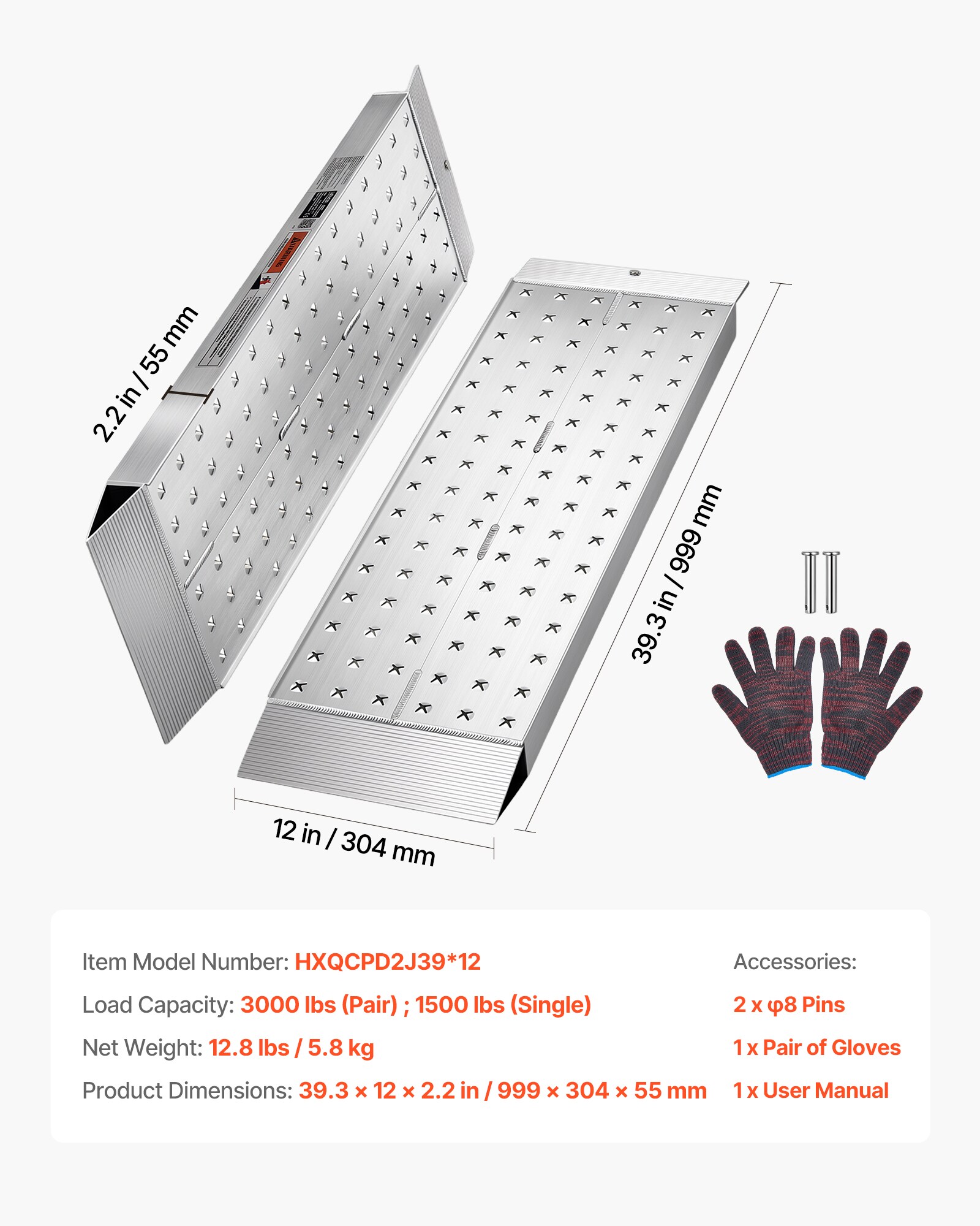 VEVOR LJSL3912INCHEDVML0V0 Loading-Ramps - View #8
