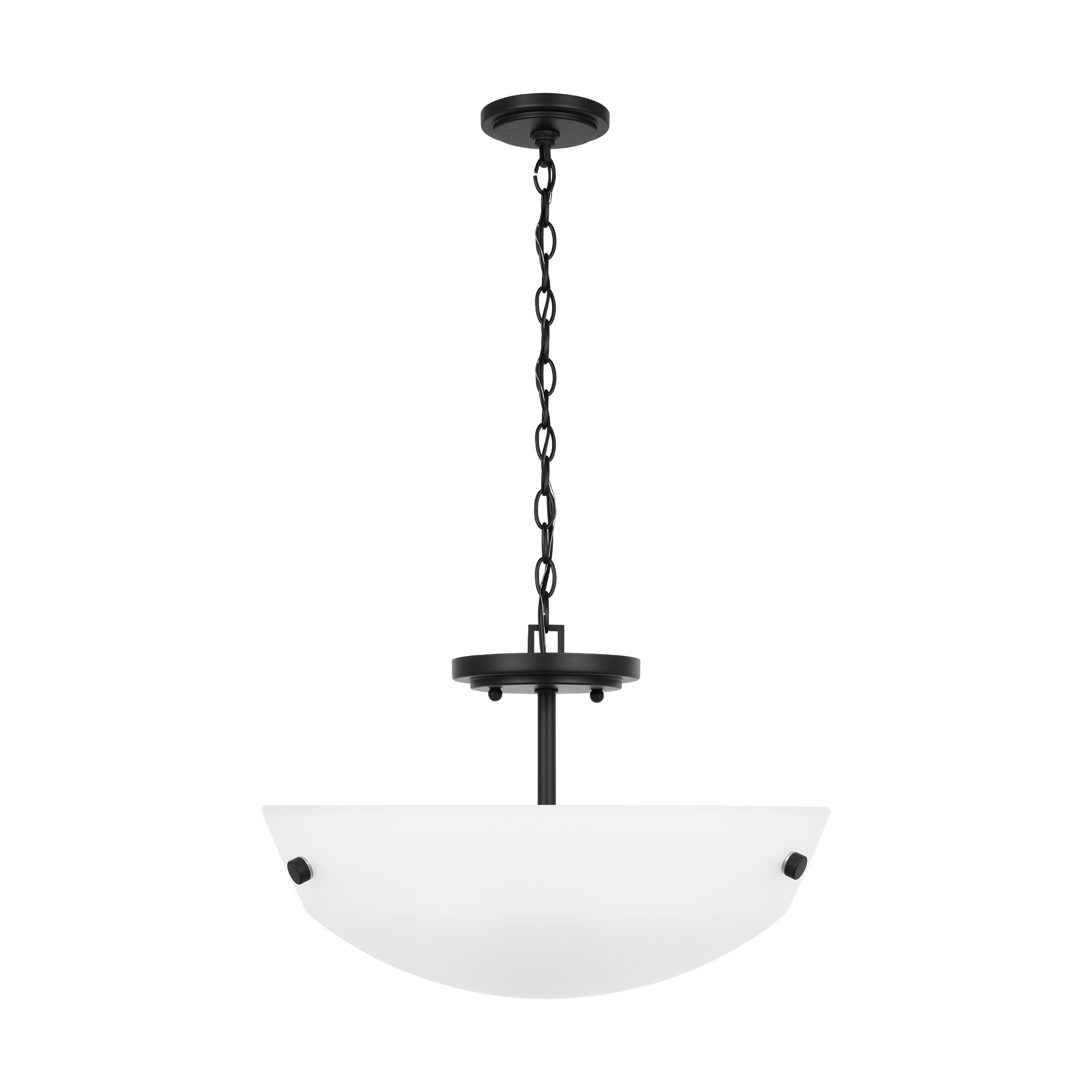 Generation Lighting 7715202EN3-112 Kerrville 2 -Light 15-in Black Semi Flush Mount Light