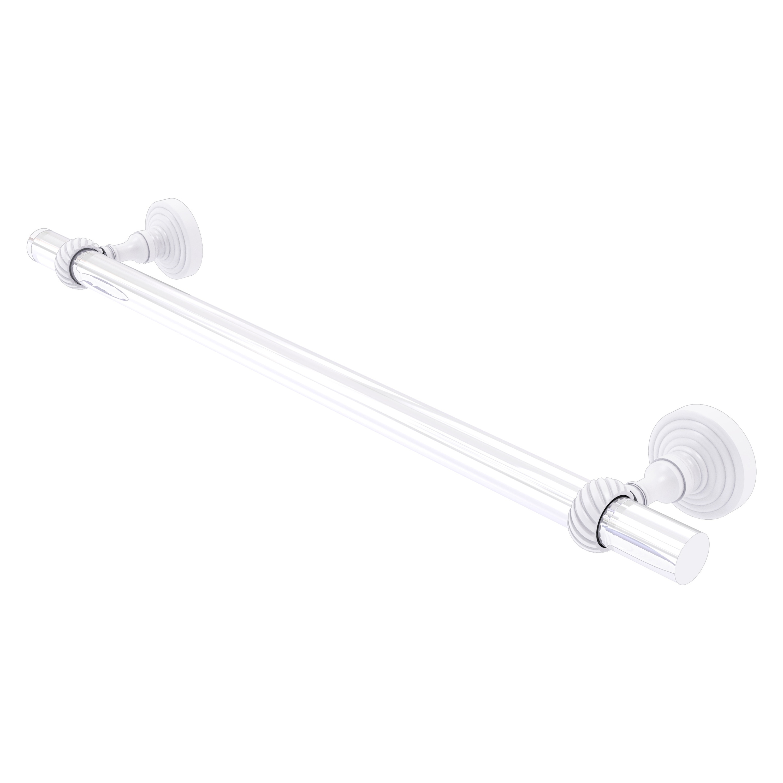 Allied Brass PG-41T-24-WHM Pacific Grove 24-in Matte White Wall mount Single Towel Bar