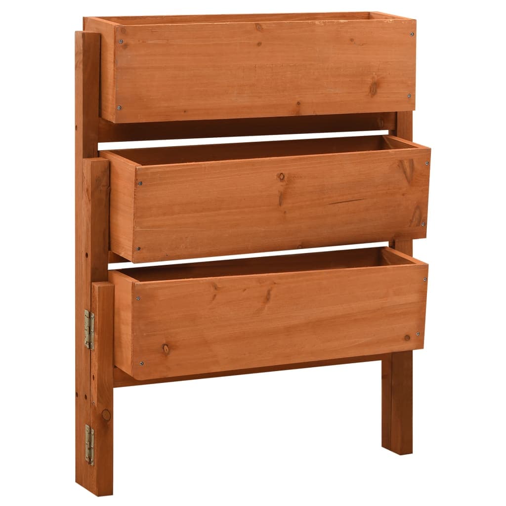 Tinyhomie - Garden Folding Planter Orange 23.6 in. x 5.5 in. x 29.5 in. Solid Firwood