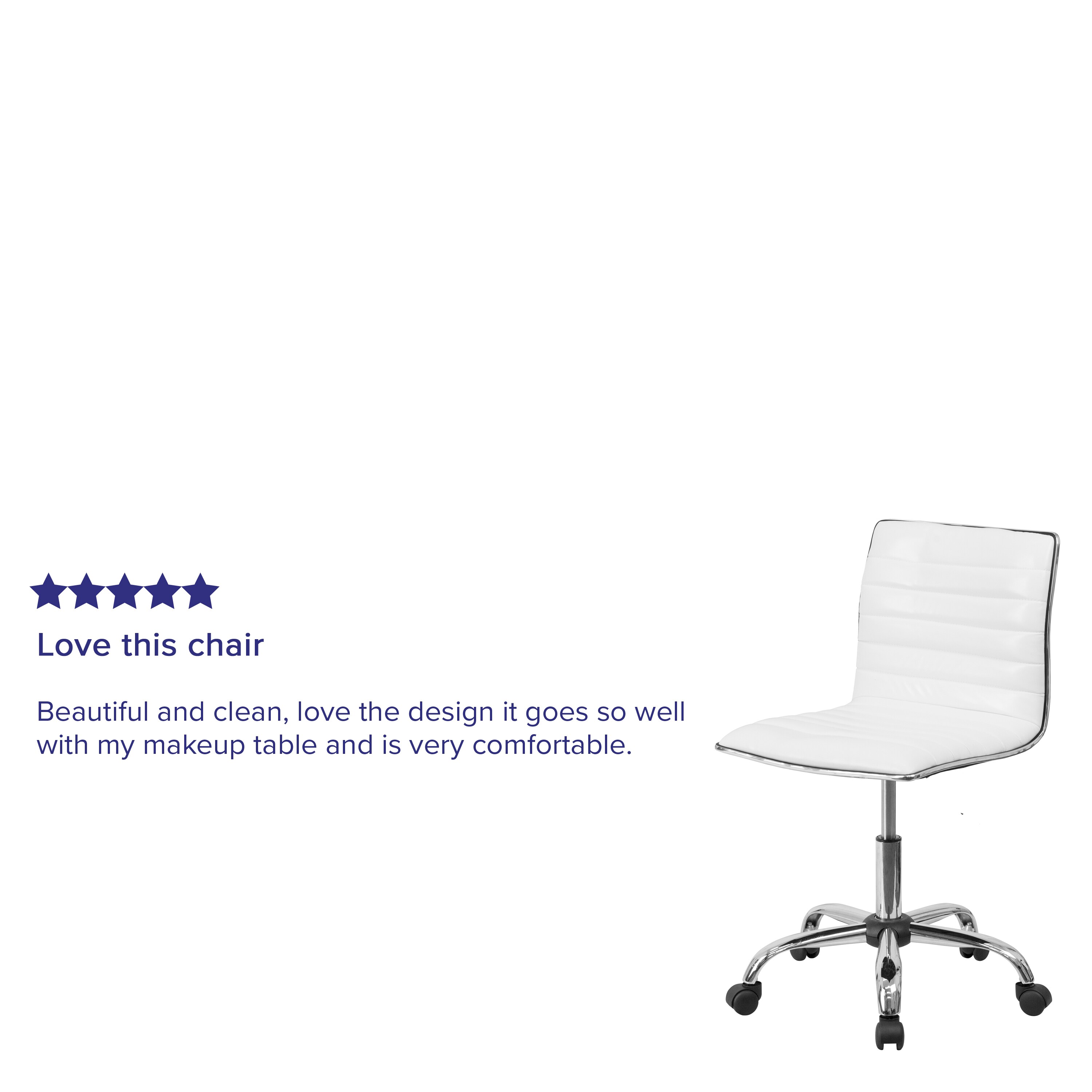 White vinyl office online chair