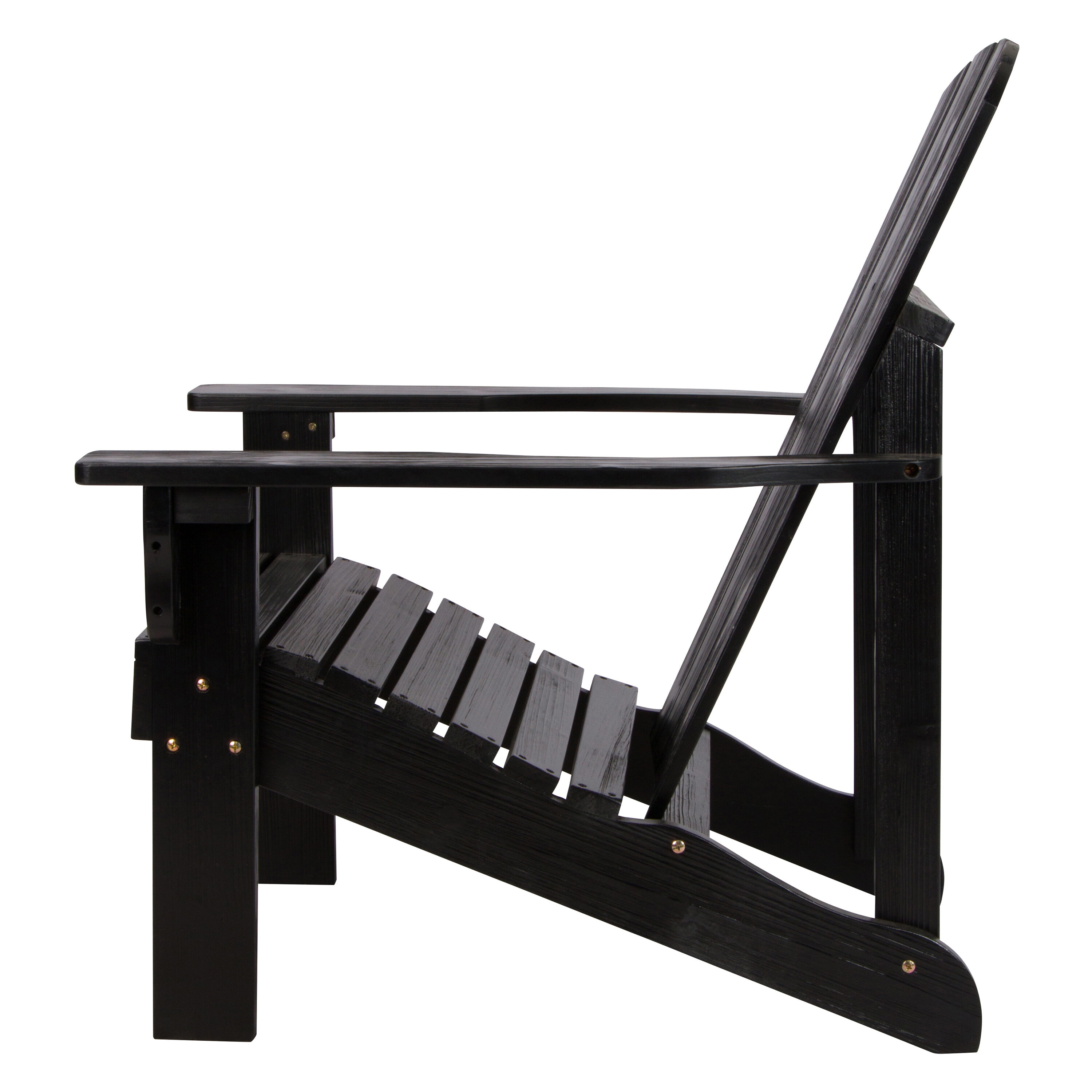 Black Cedar Wood Mid-Century Modern Adirondack Chair