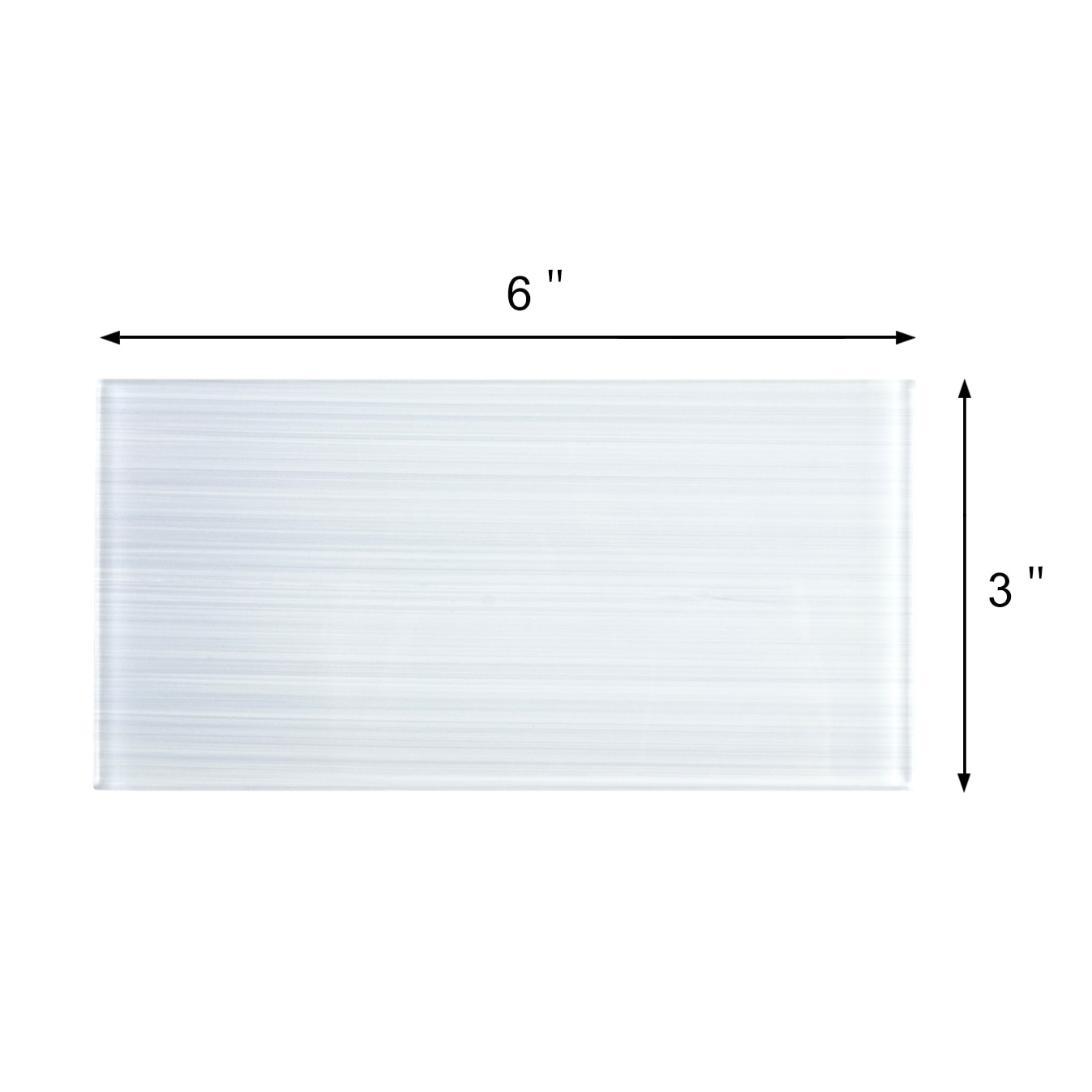 White Hand-Painted Glass Peel and Stick Subway Wall Tile