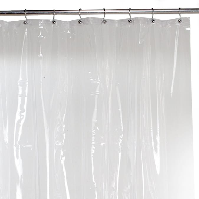 Vinyl Clear Solid Shower Liner, Vinyl Shower Curtains