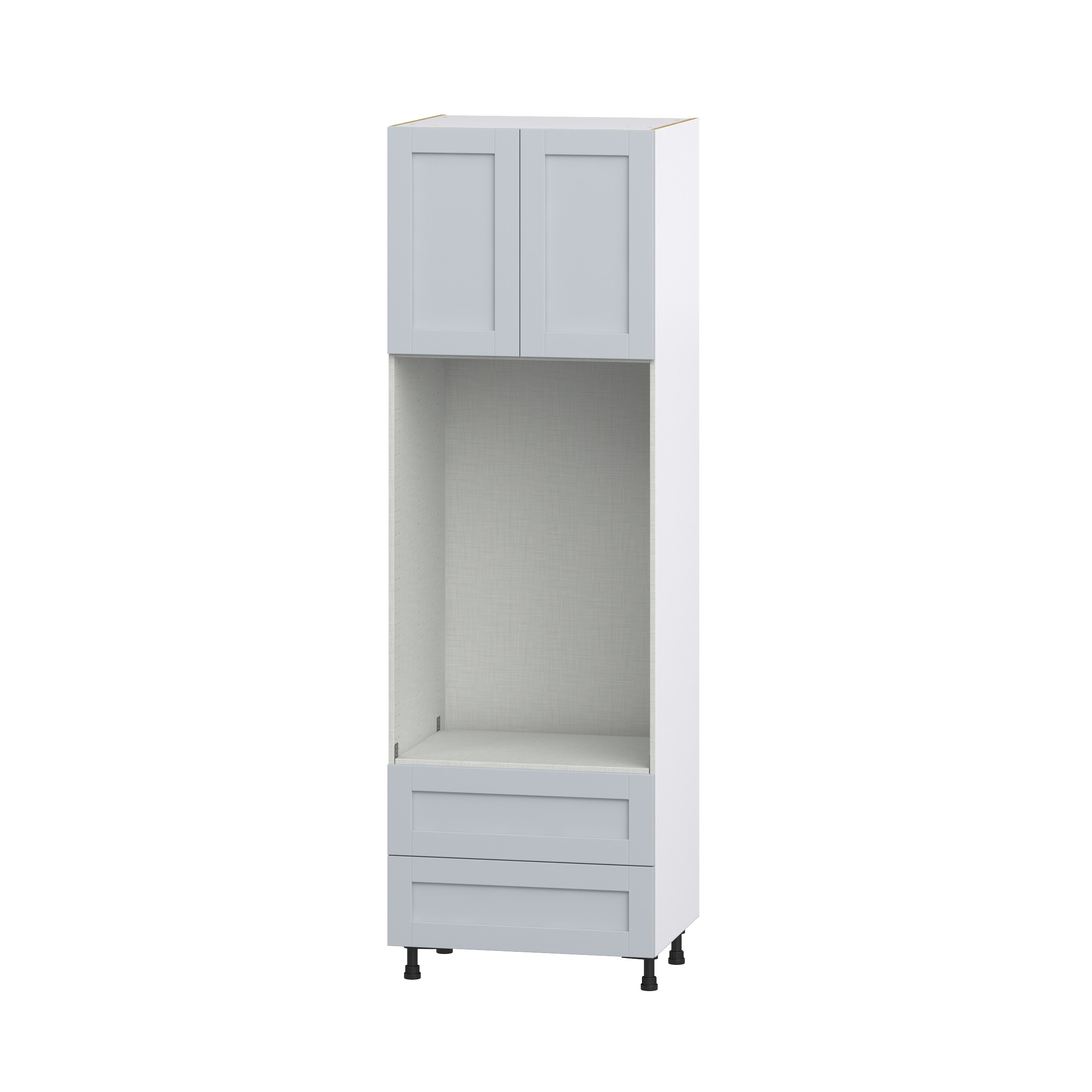 Hugo&Borg Charlesberg 30-in W x 94.5-in H x 24-in D Gray 1-Drawer Single or Double Oven Pantry Fully Assembled Cabinet (Recessed Panel Shaker Style)