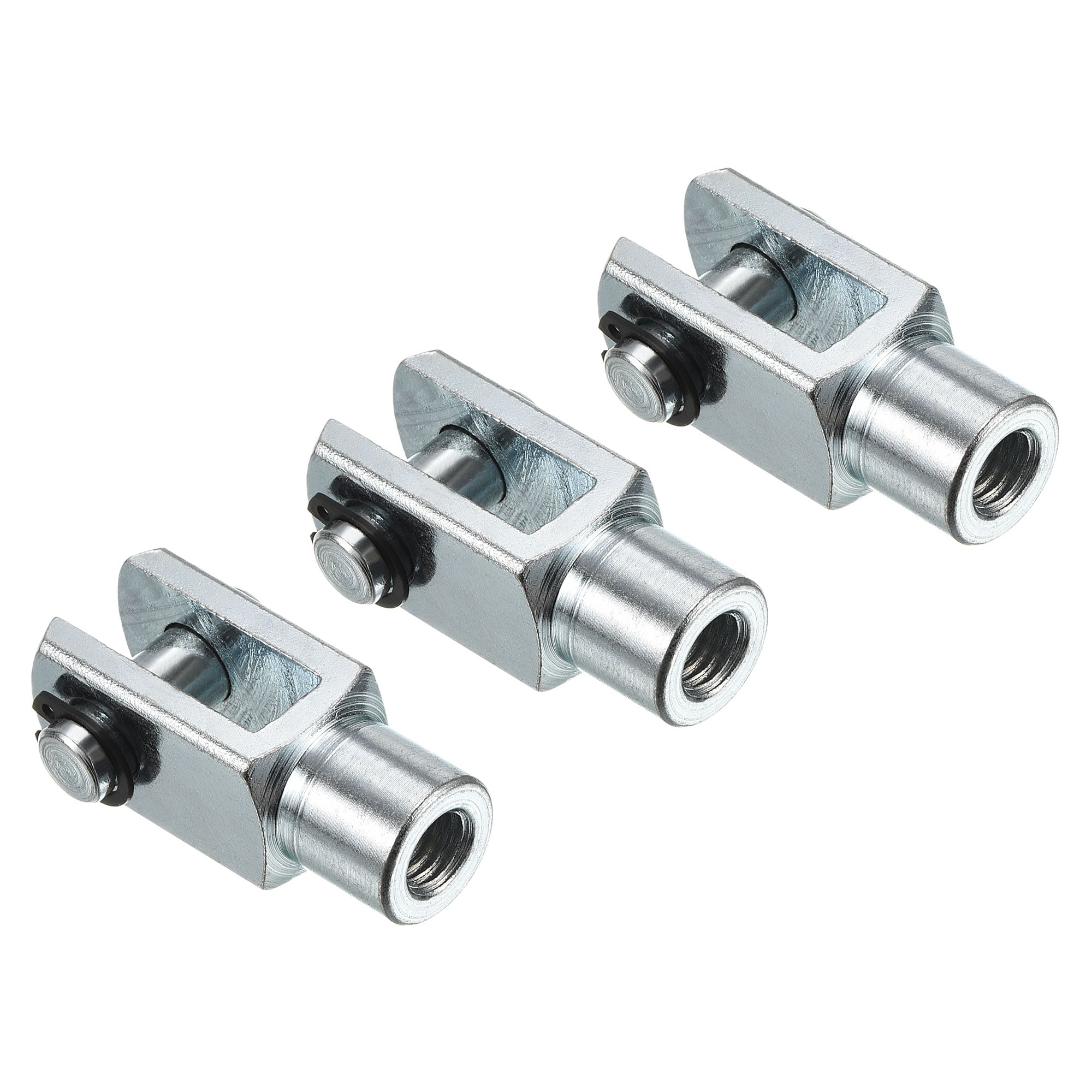 PATIKIL 3 Packs M8x1.25 Air Cylinder Rod Clevis End Female Thread Y Connector 42mm Length for Air Cylinder Foot Mounting Work Silver #S26051200UX2650