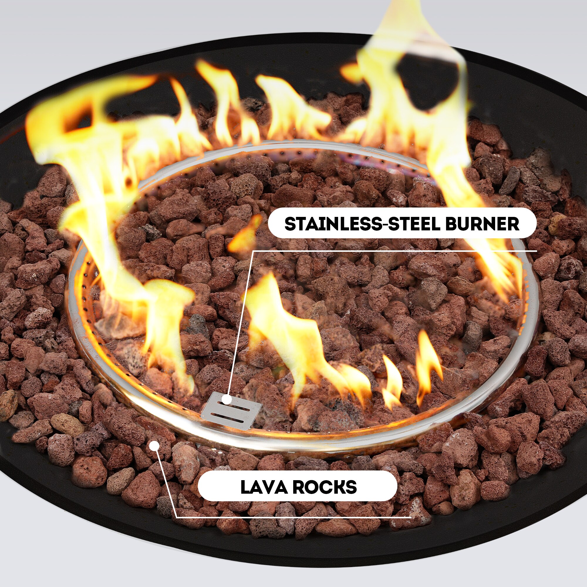UPHA PL-42TPYX-WH-K Outdoor-Gas-Firepits - View #9
