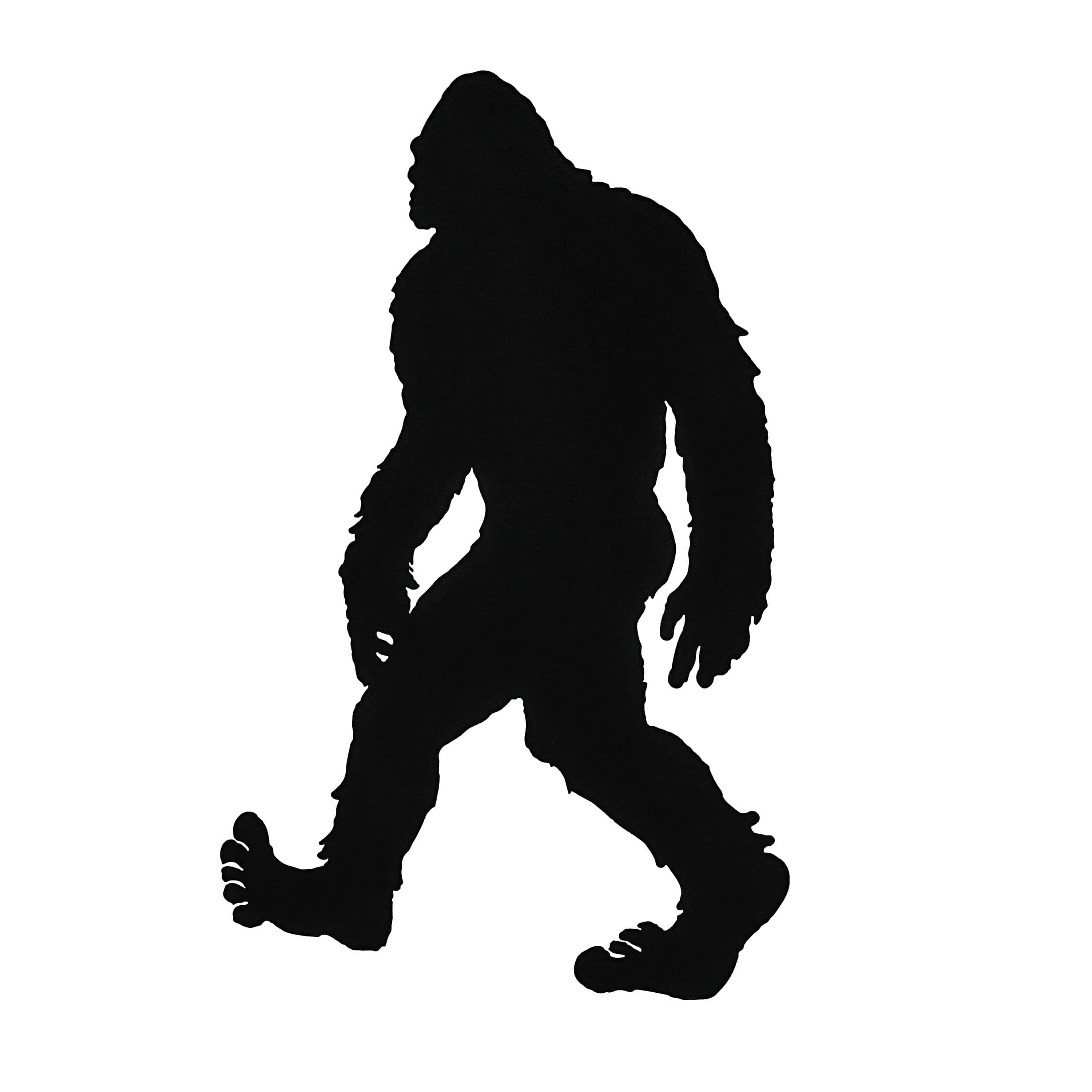 Zeckos ZKO-99314 24-Inch Black Metal Cutout Bigfoot Silhouette Wall Hanging - Easy To Hang - Intriguing Yeti Sasquatch Decorative Art for a Touch of Woodland Enchantment
