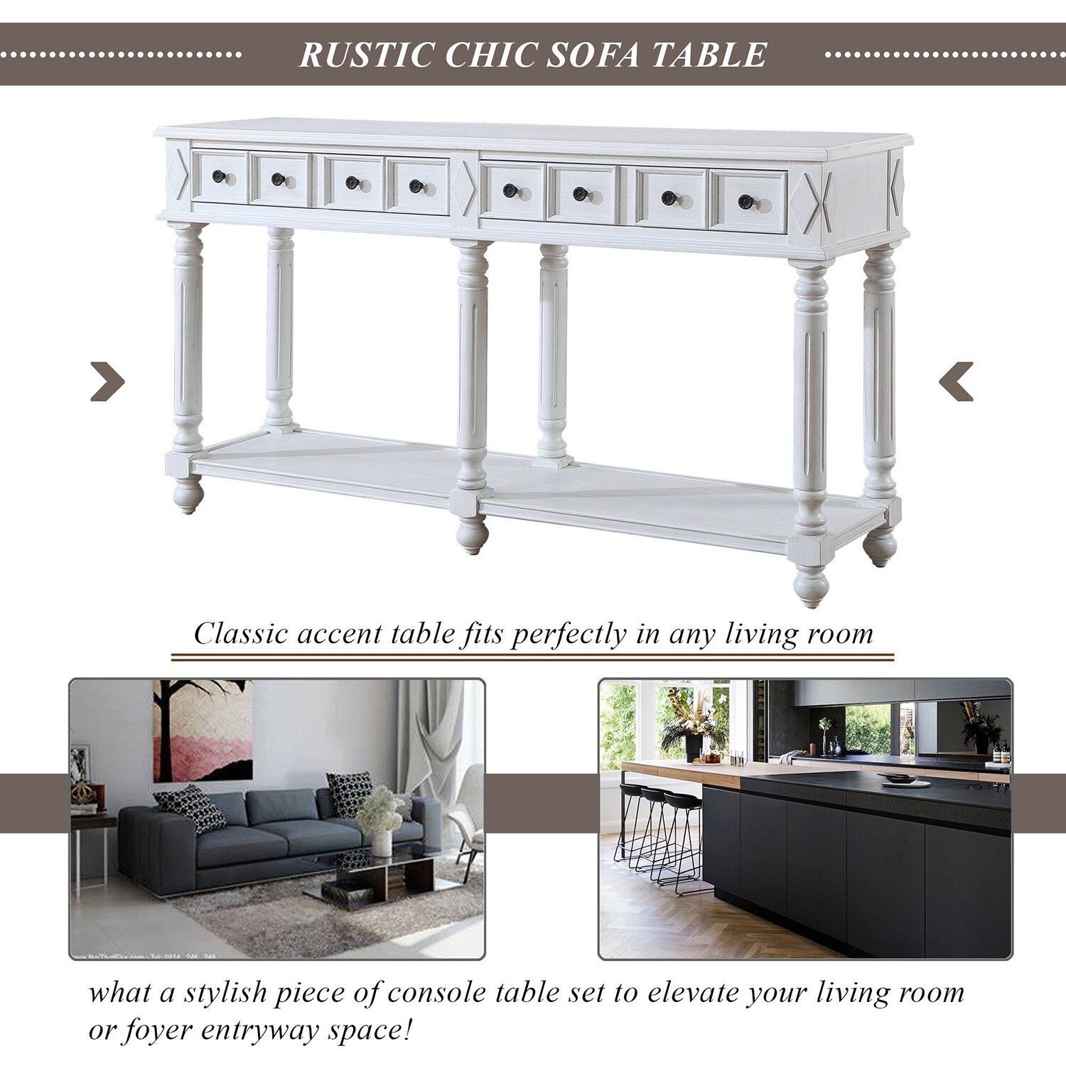 SINOFURN SYA020135WT Console-Sofa-Tables - View #14