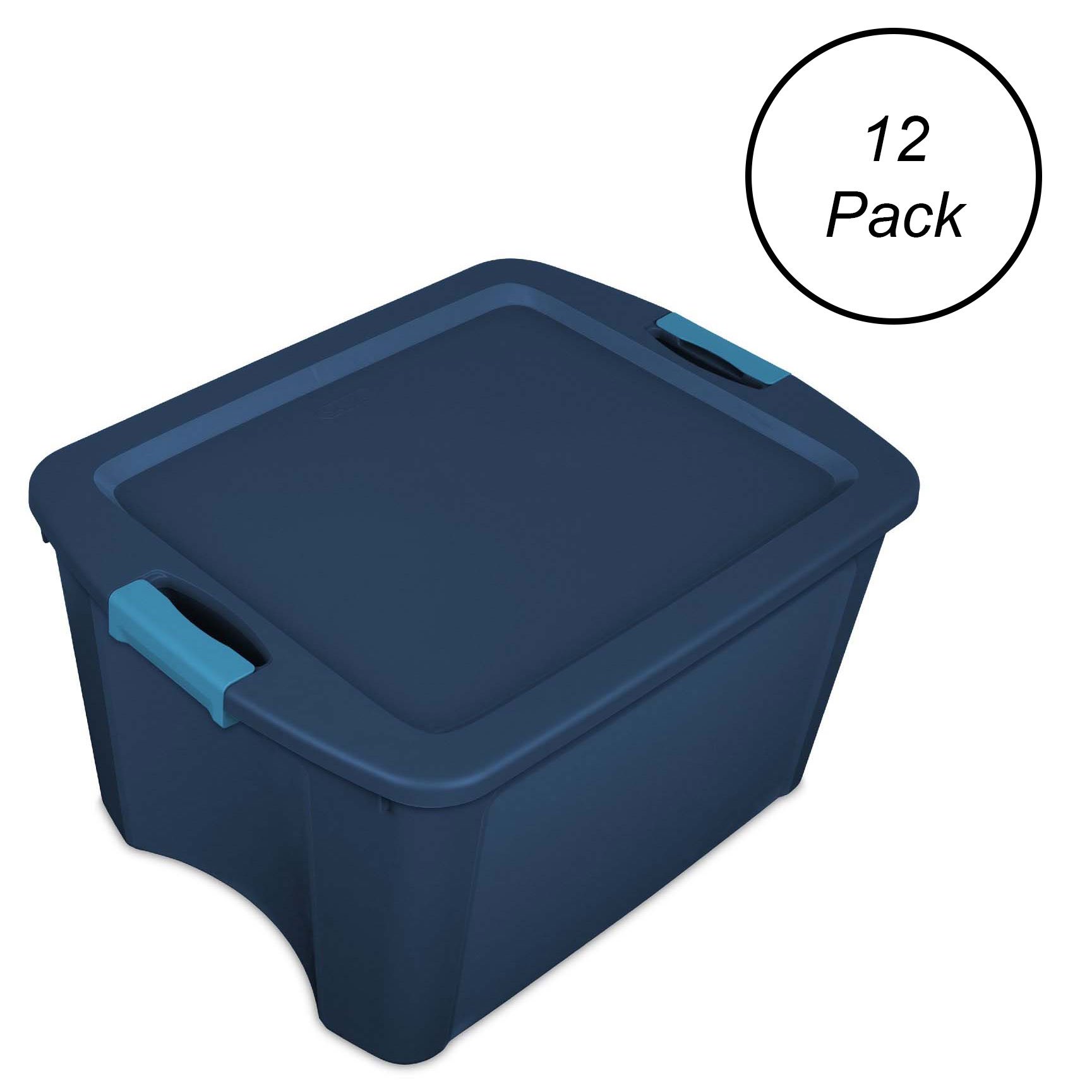 Sterilite Corporation 6-Pack Small 6.25-Gallons (25-Quart) Clear  Weatherproof Tote with Latching Lid in the Plastic Storage Containers  department at
