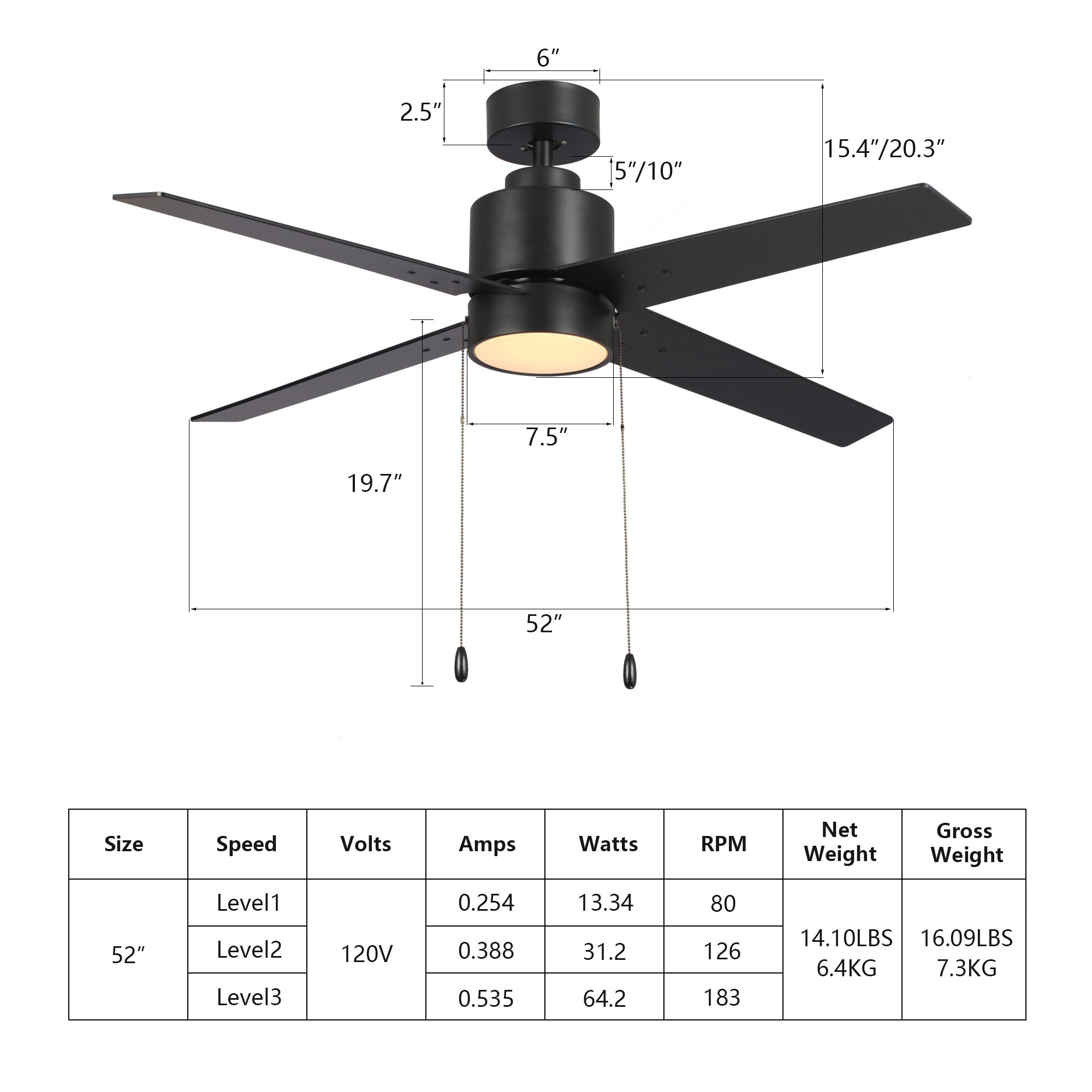  LOCK1130 Ceiling-Fans - View #11
