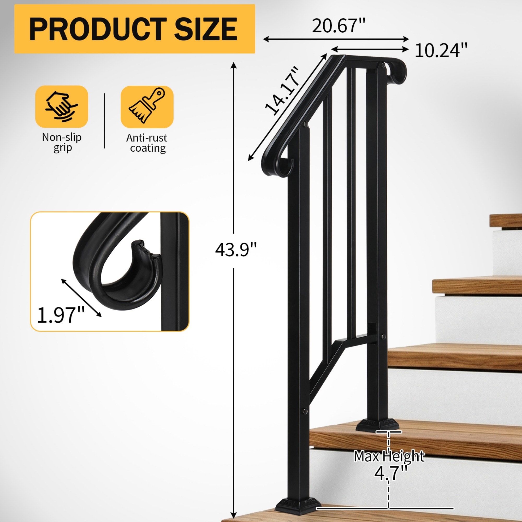 Wudkey L4-DE4V8W Interior-Stairpart-Railing - View #3