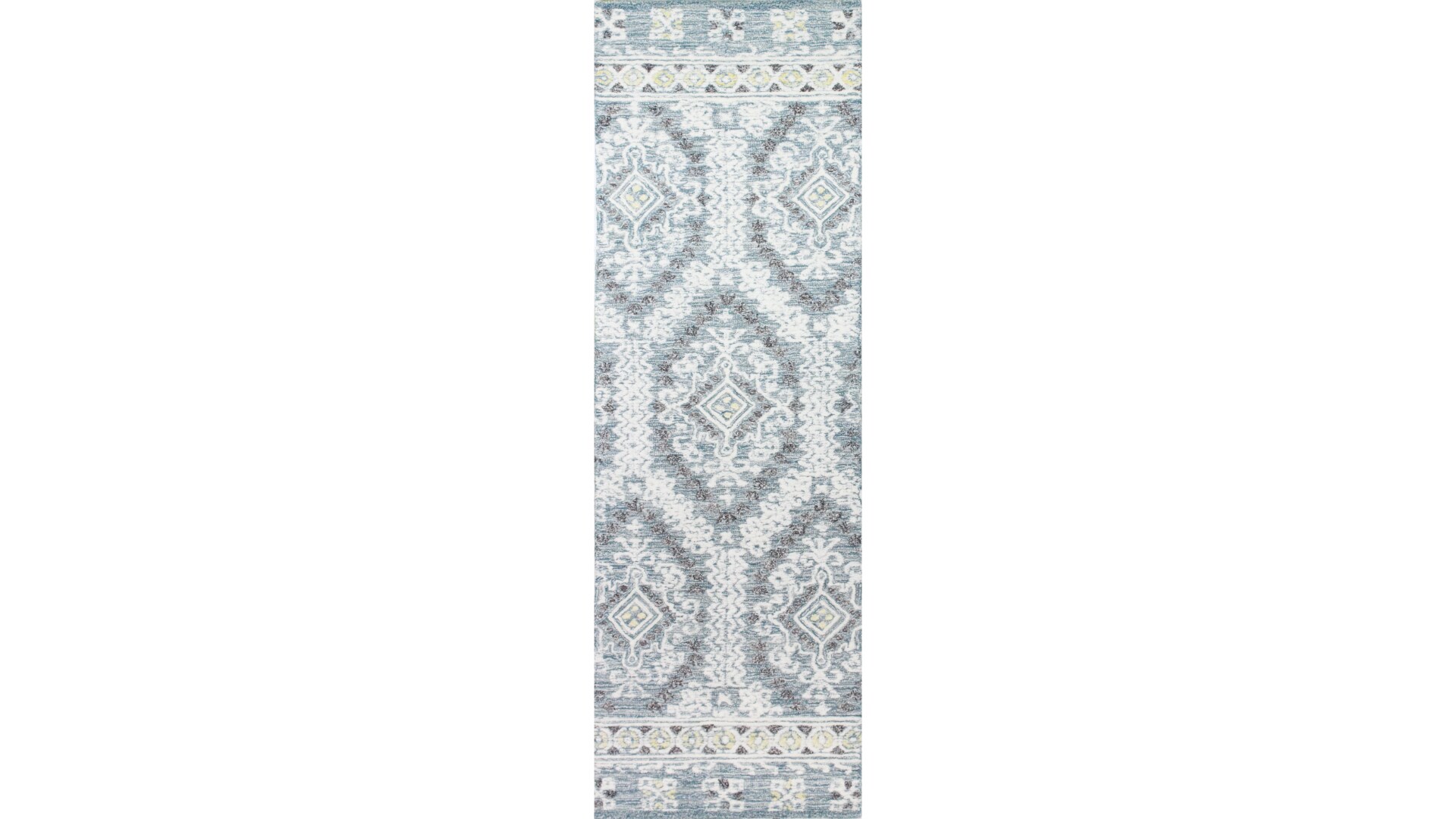 Bashian 649652299976 3 X 8 (ft) Wool Lt.Green Indoor Geometric Bohemian/Eclectic Runner Rug